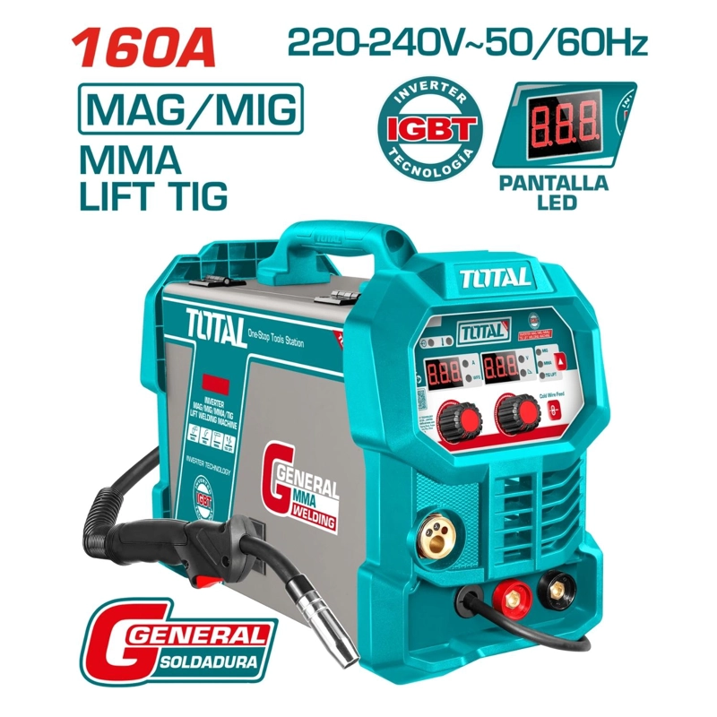 SOLDADORA INVERTER MMA/MIG 160AMP TOTAL - 2