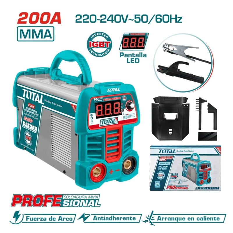 SOLDADORA INVERTER MMA 15-200A LED - 2