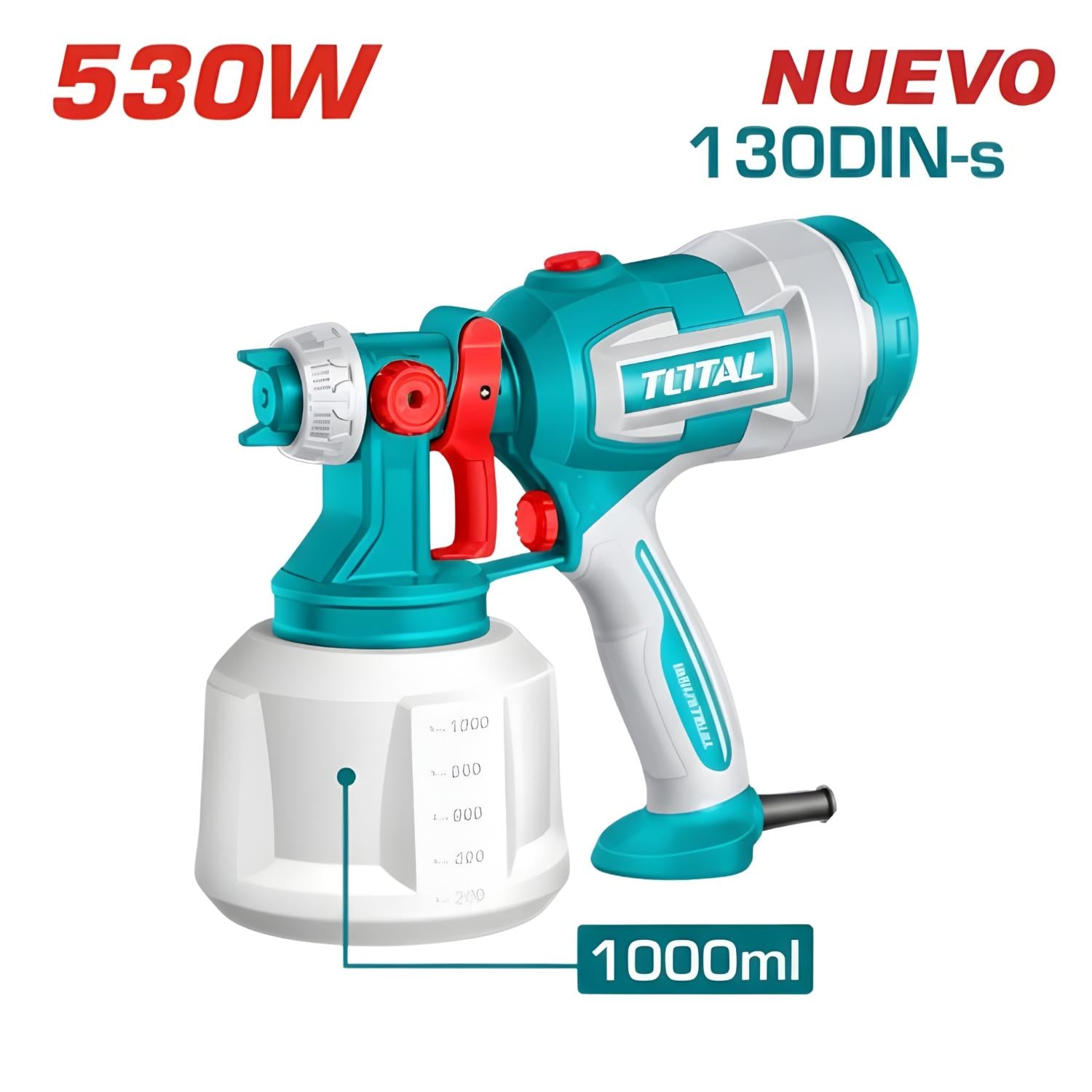 PISTOLA PARA PINTAR 530W TOTAL + EXTENSION 10M 3 TOMAS HOME LIGHT - 2