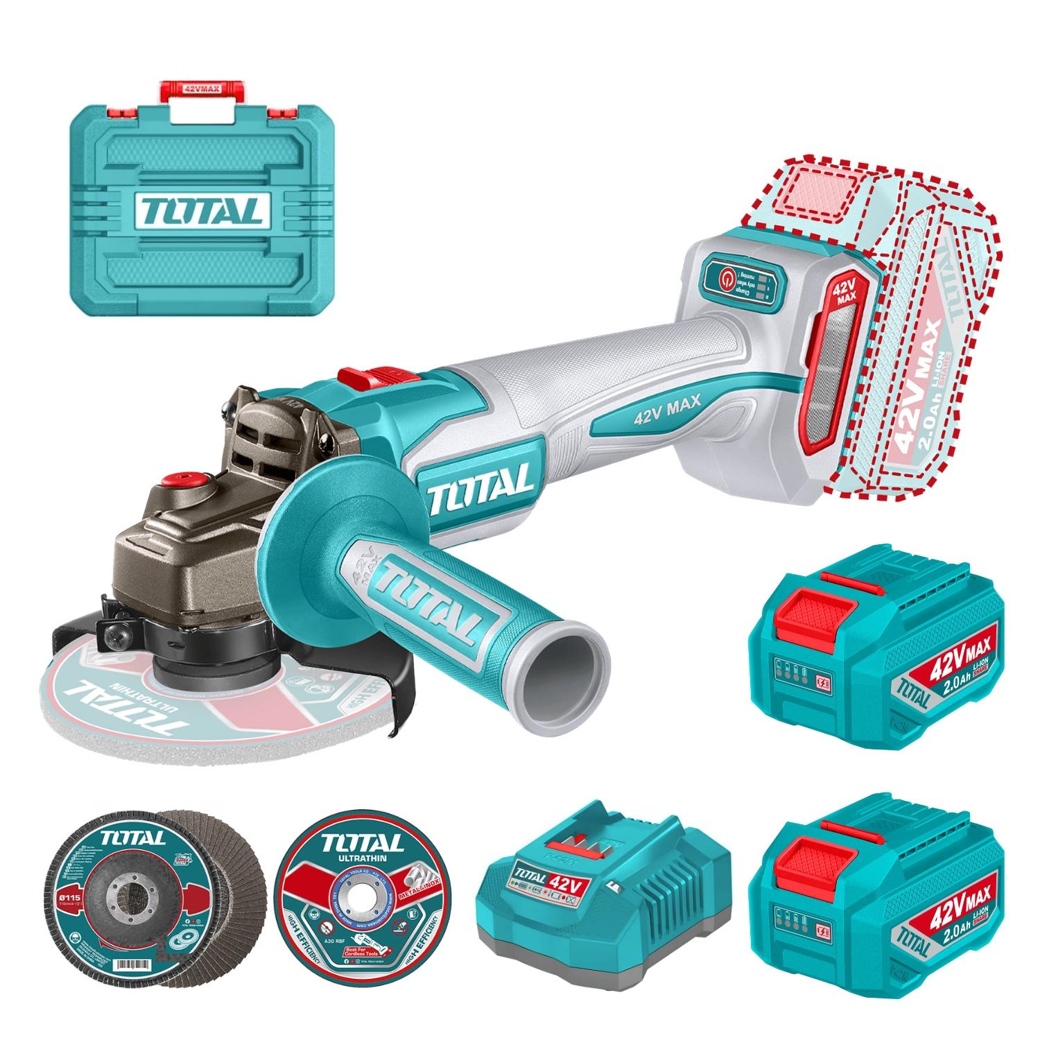 AMOLADORA INALAMBRICA 1080W 41/2'' + 2 BATERÍA Y CARGADOR 42V TOTAL - 1