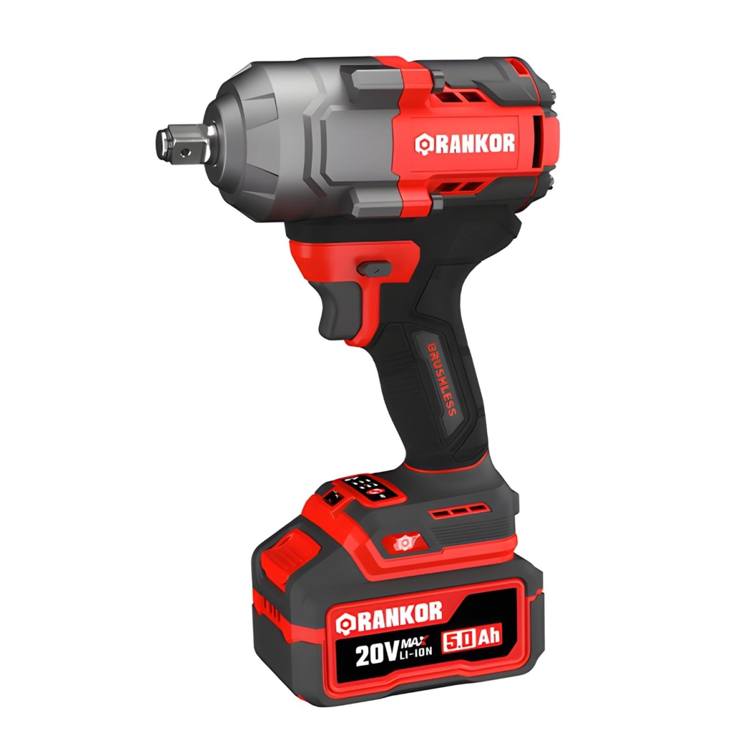 LLAVE DE IMPACTO 1000NM + 2 BATERIA 5AH Y CARGADOR 20V RANKOR - 2