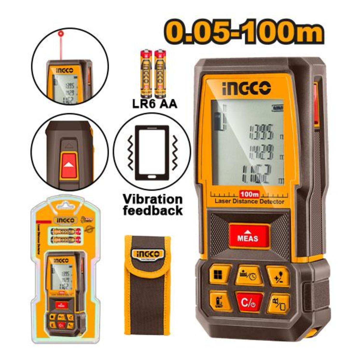MEDIDOR LASER DE DISTANCIA 100 METROS INGCO - 2