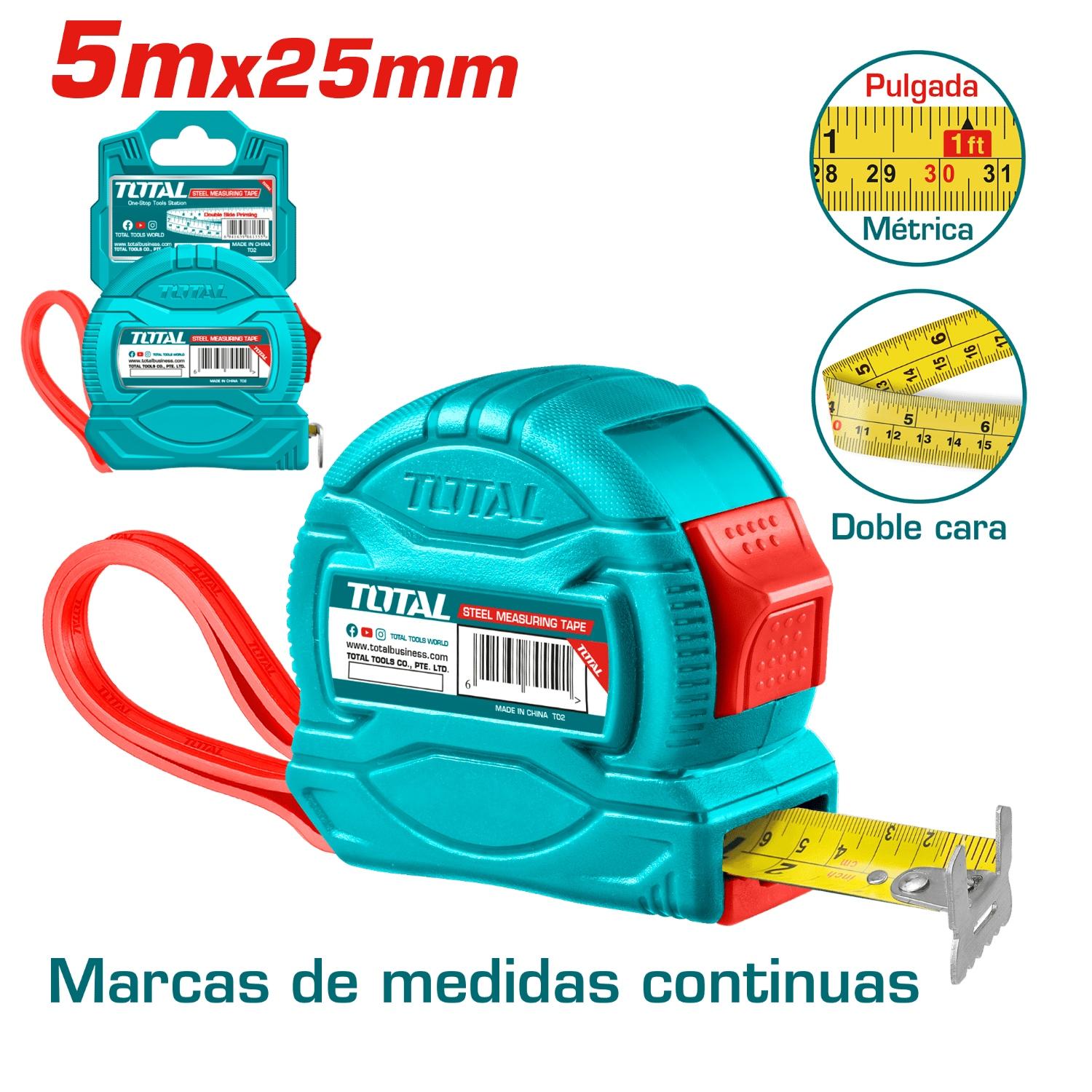 CINTA METRICA/WINCHA 5MX25MM TOTAL - 2