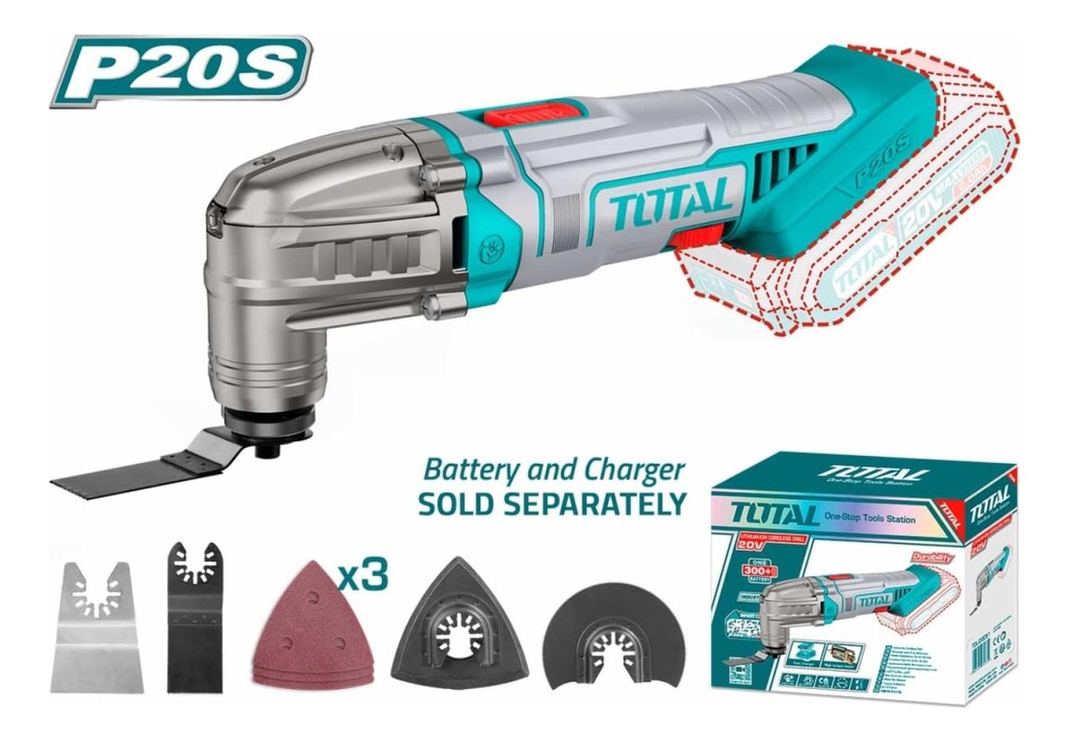 HERRAMIENTA MULTIFUNCIONAL CON ACCESORIOS 20V TOTAL - 2