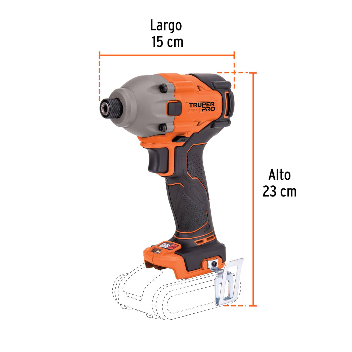 ATORNILLADOR DE IMPACTO 20V +2 BATERIAS 4AH+ CARGADOR TRUPER - 6