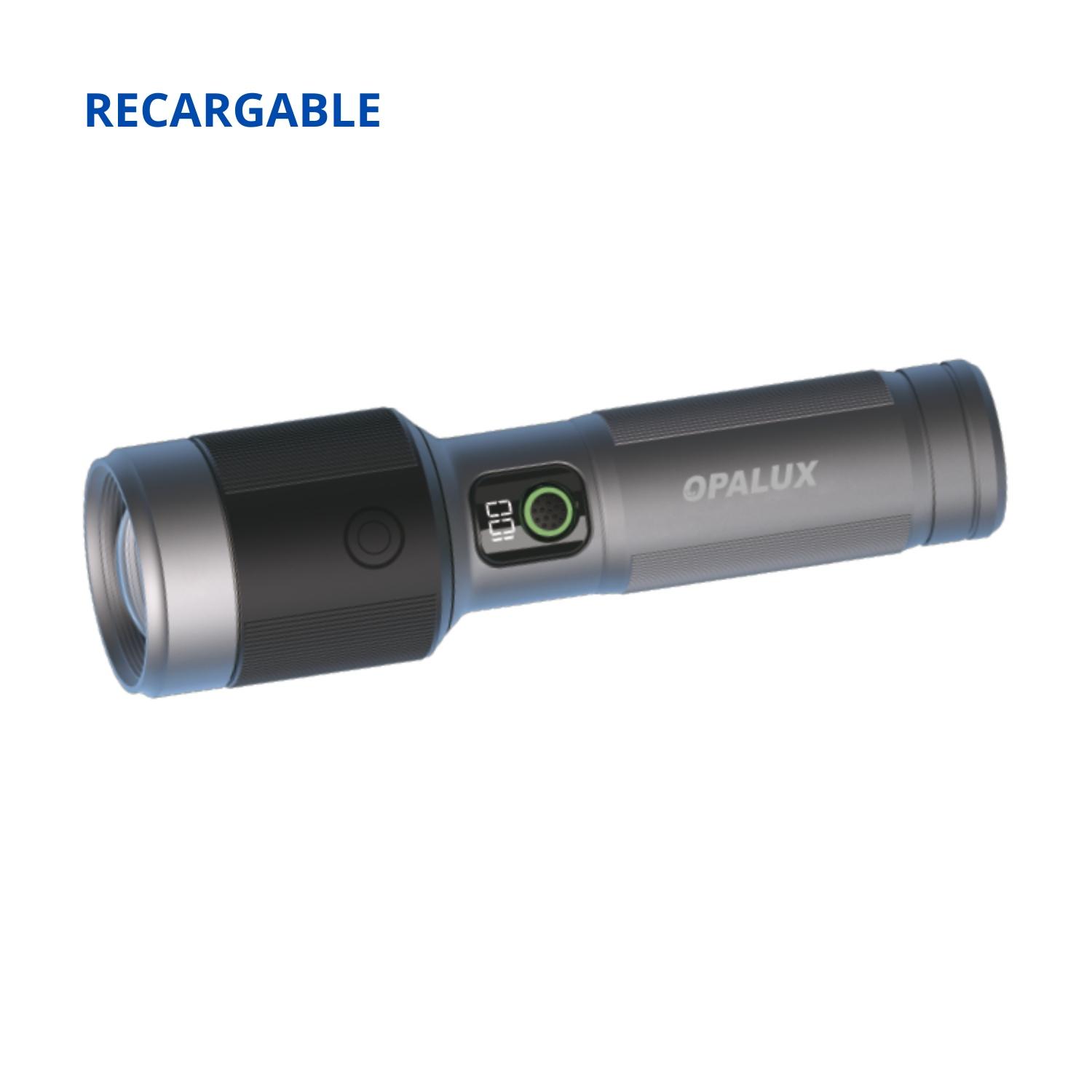 LINTERNA TACTICA LED RECARGABLE 60W 2300LM OPALUX - 5