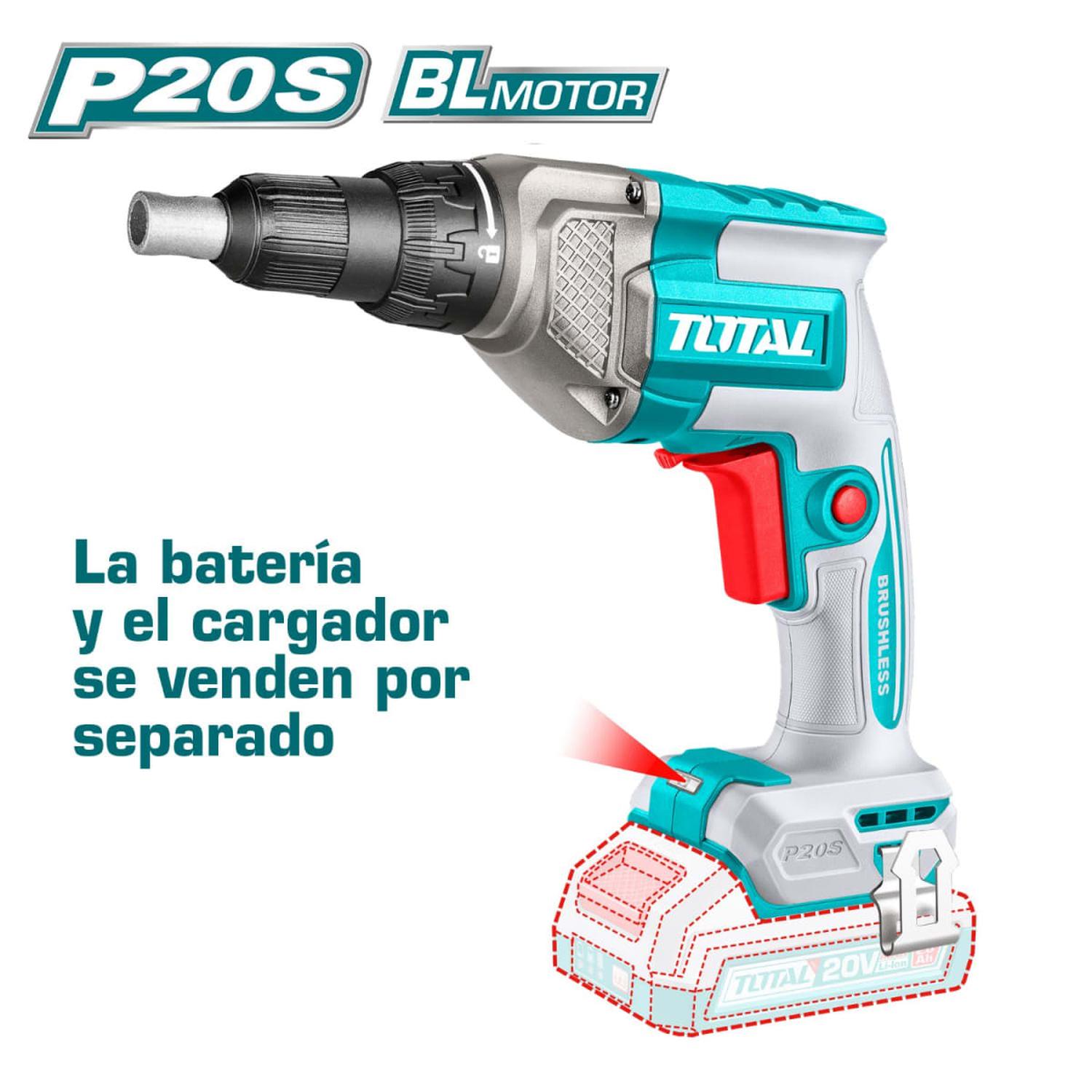 ATORNILLADOR PARA DRYWALL 1/4' 30NM 20V (CABEZAL SOLO) TOTAL - 4