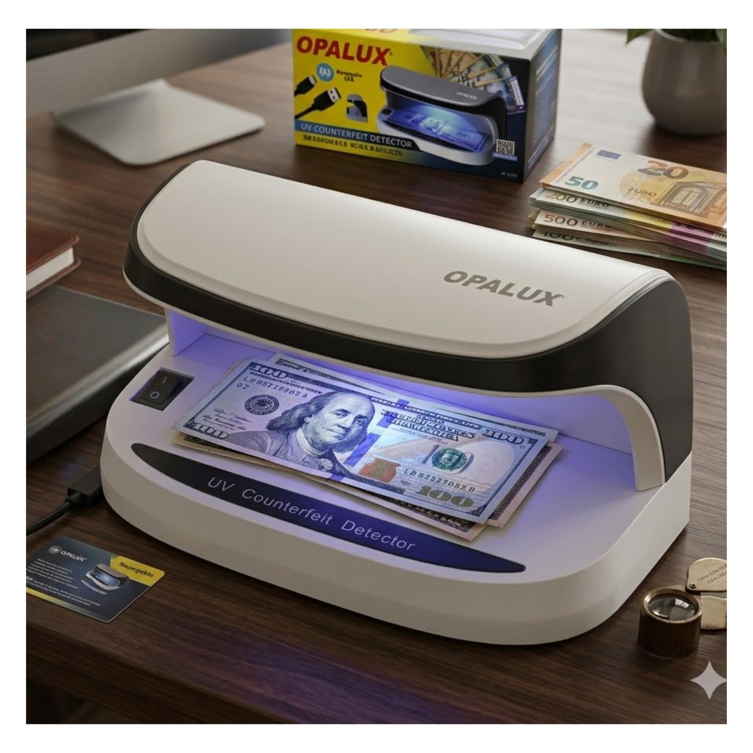 DETECTOR DE BILLETES FALSOS RECARGABLE OPALUX - 2