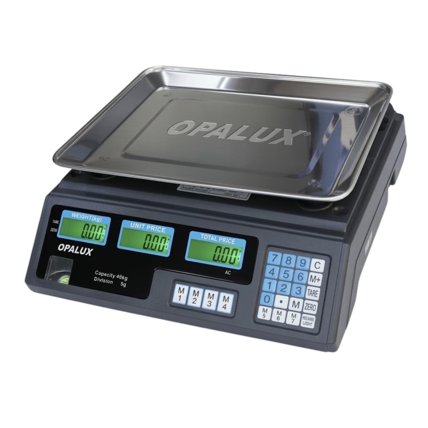 BALANZA DIGITAL RECARGABLE SOPORTA 40KG OPALUX - 1