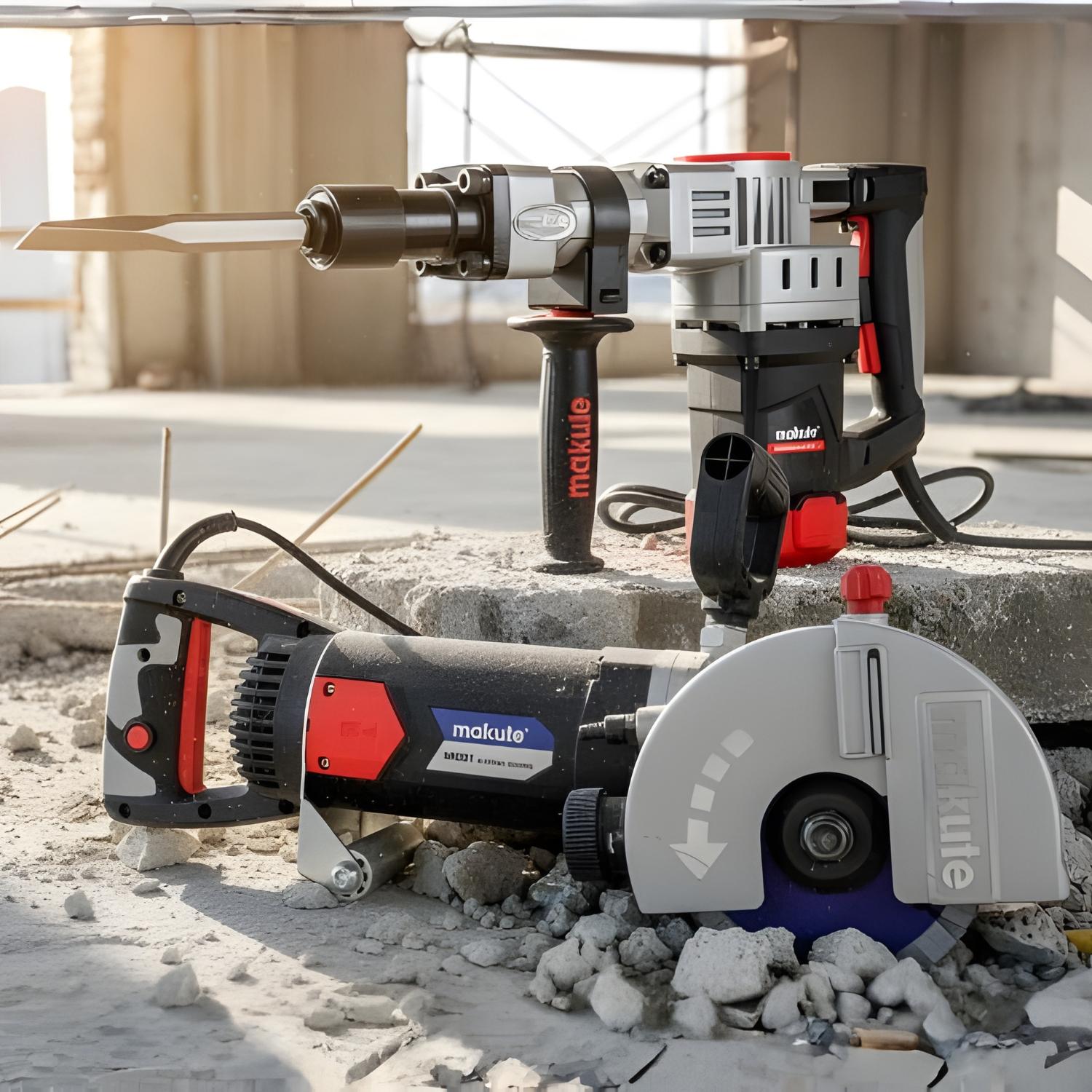 RANURADORA DE CONCRETO 2400W + MARTILLO DEMOLEDOR 1900W MAKUTE - 2