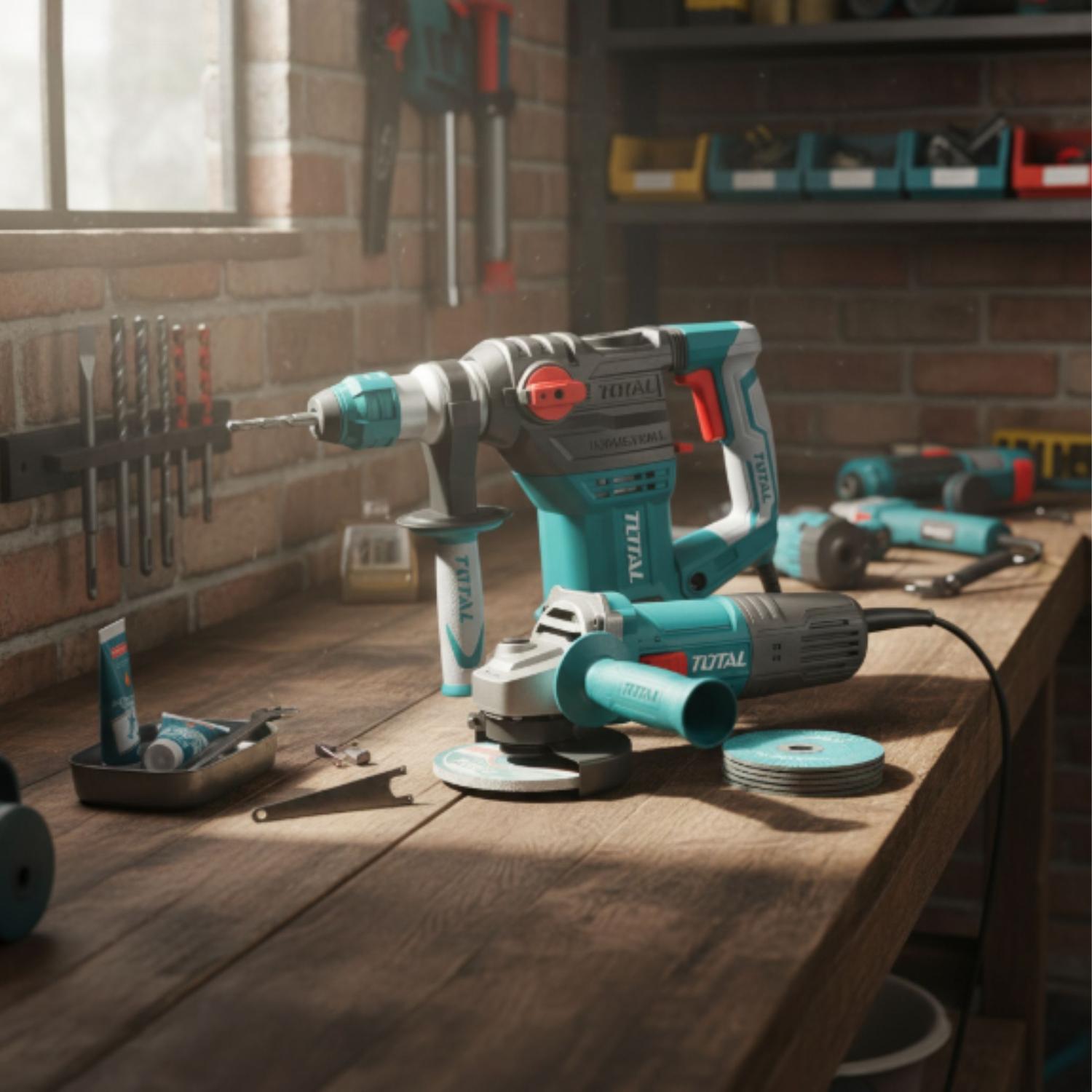 ROTOMARTILLO SDS PLUS 1500W + AMOLADORA 900W TOTAL - 2
