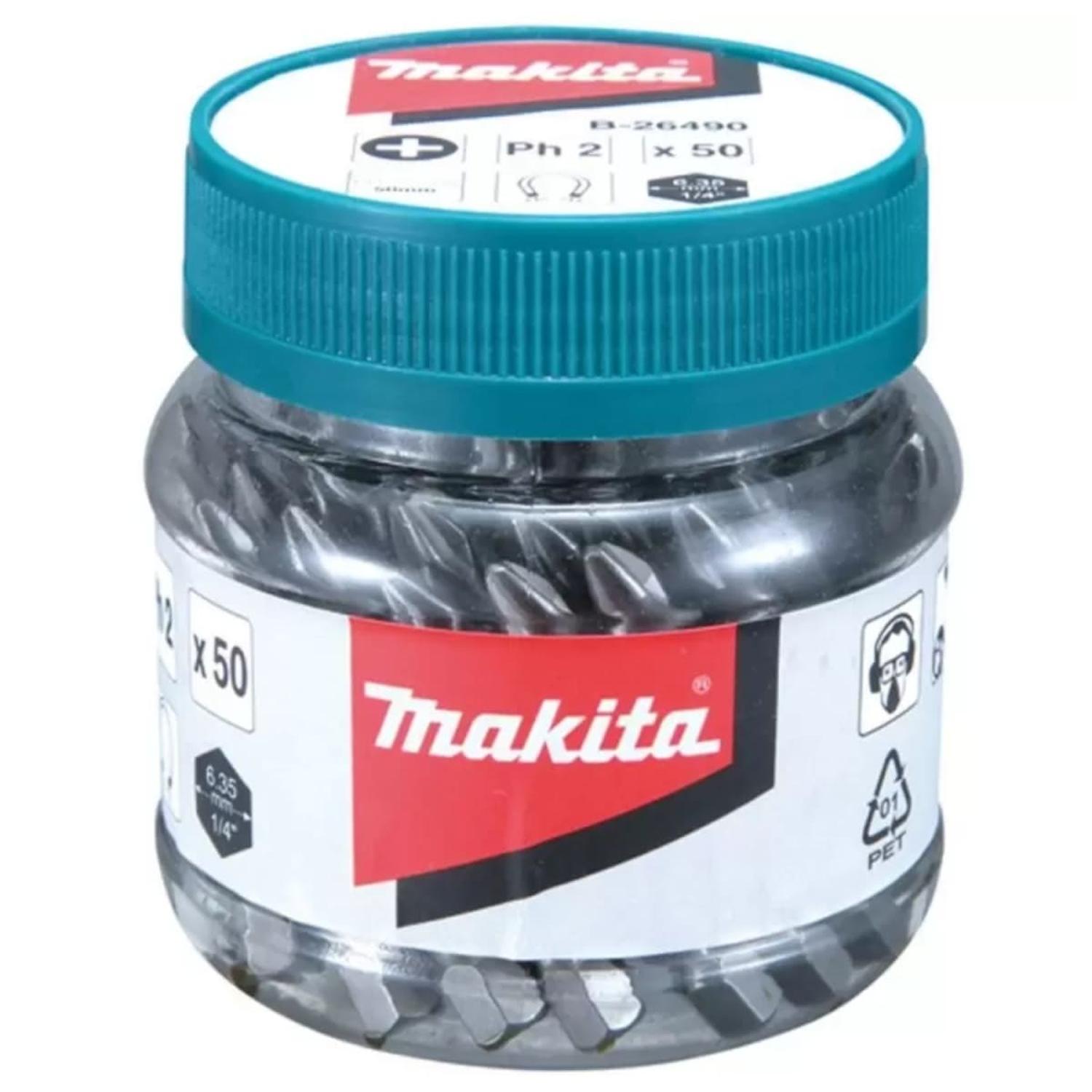 TALADRO PERCUTOR 18V + 2 BATERIAS 2AH + 50 PUNTAS PH2 MAKITA - 6