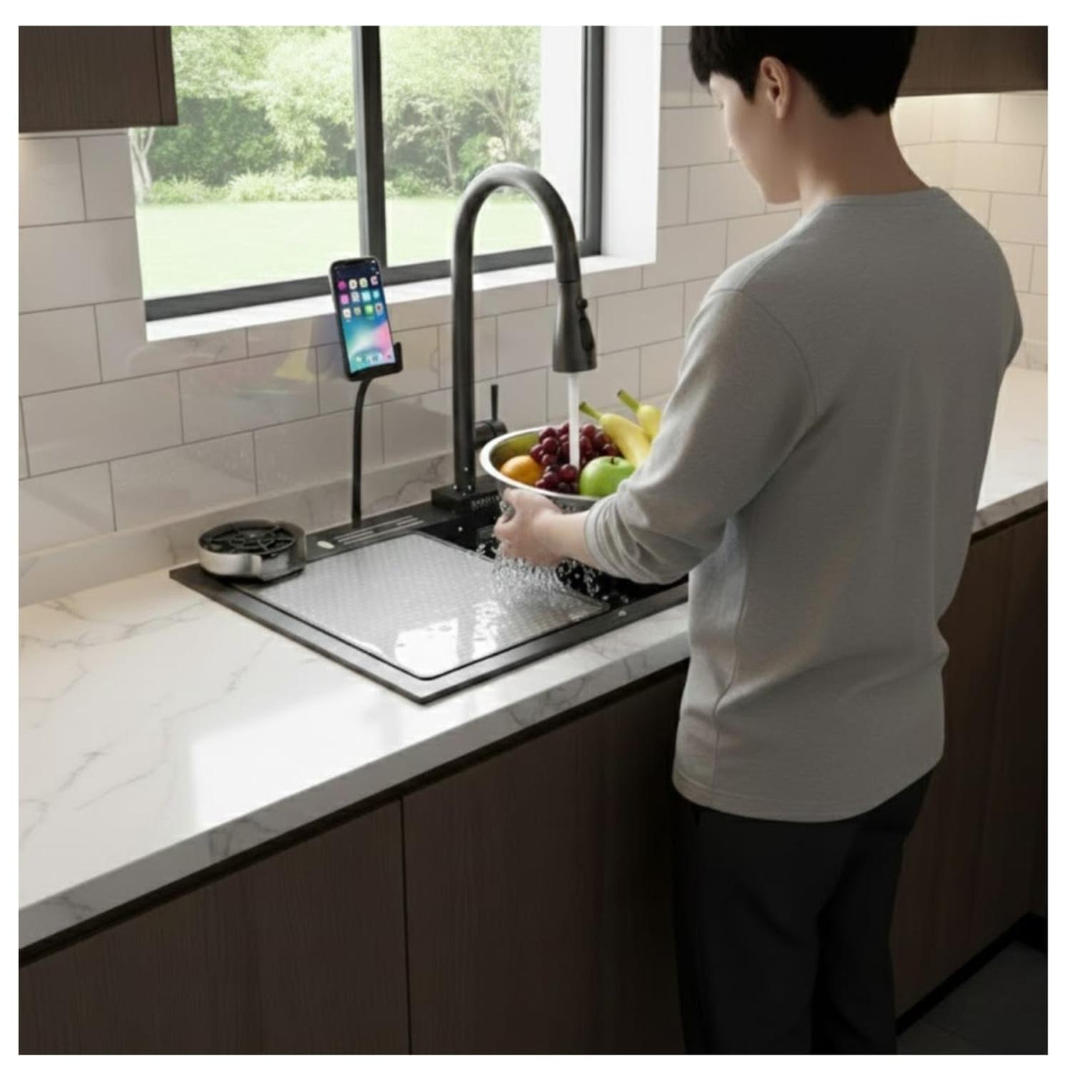 LAVADERO DE COCINA MULTIFUNCIONAL SMART MANCORA-6845 FRATELLI - 3