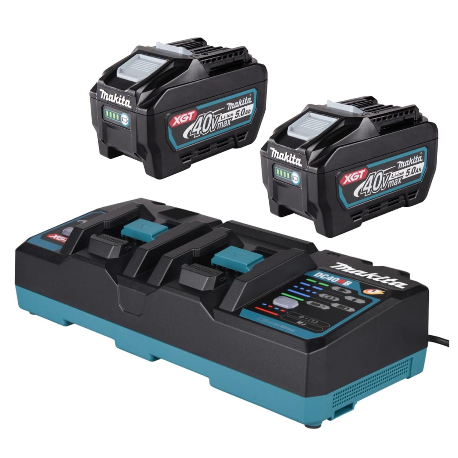 BARREDORA ASPIRADORA 40V XGT + 2 BATERIAS 5AH MAKITA - 8