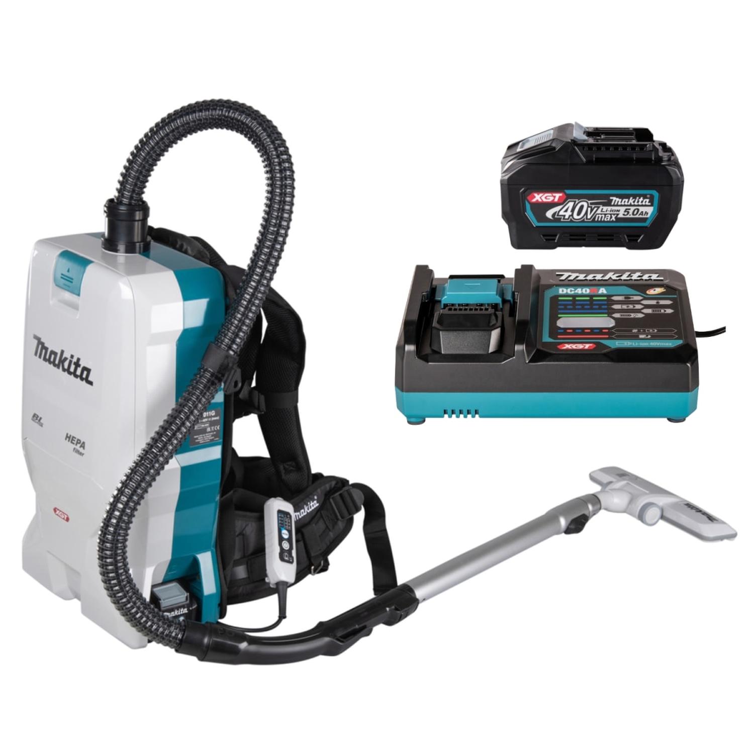 ASPIRADORA DE MOCHILA 40V XGT 20KPA + BATERIA 5AH MAKITA - 1