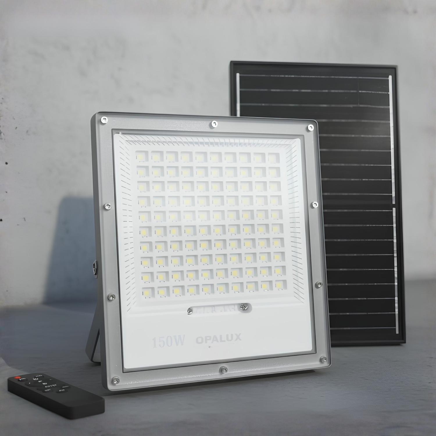 REFLECTOR LED CON PANEL SOLAR 150W OPALUX - 2