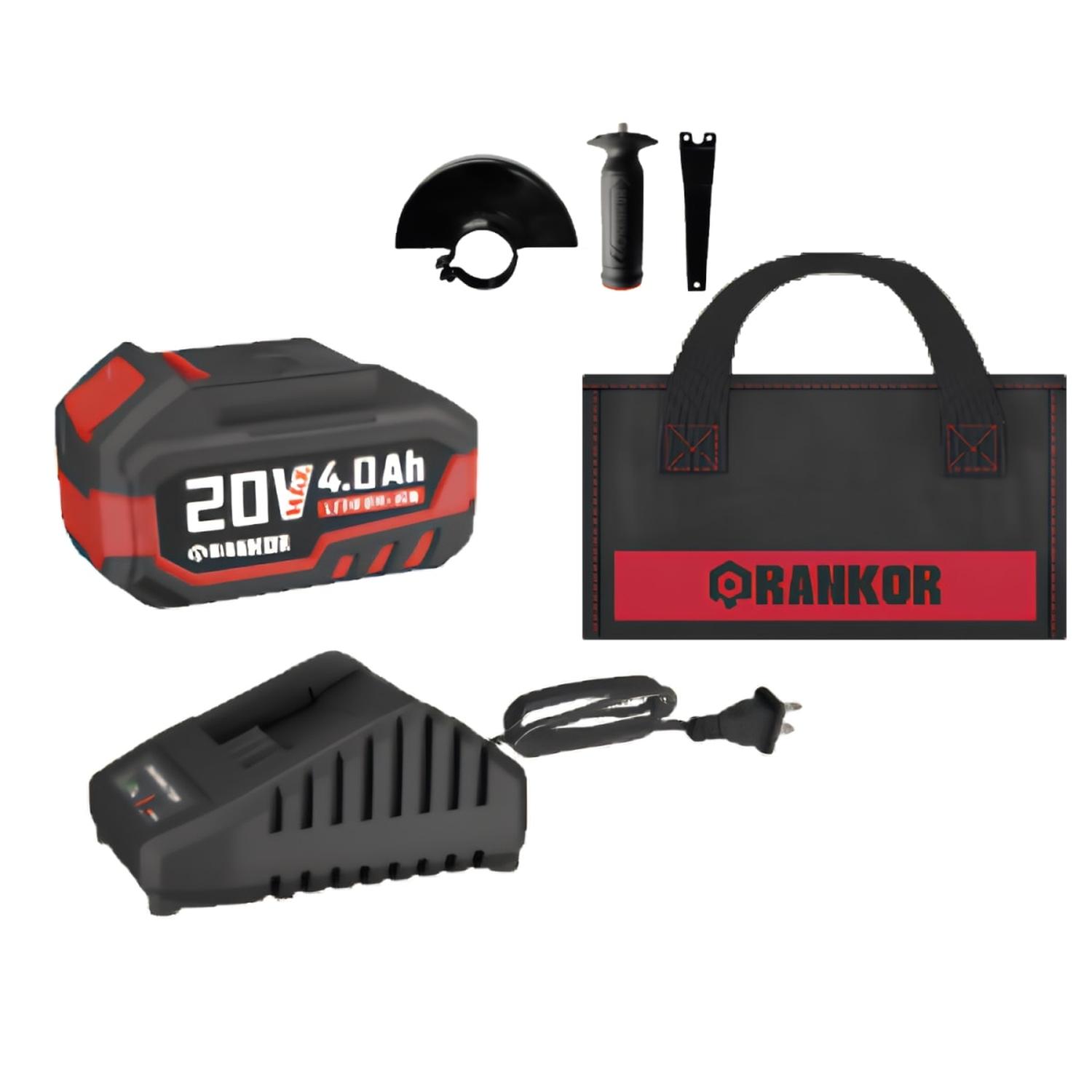 AMOLADORA INALÁMBRICA 5? RANKOR 20V 2BAT 4AH BRUSHLESS - 5