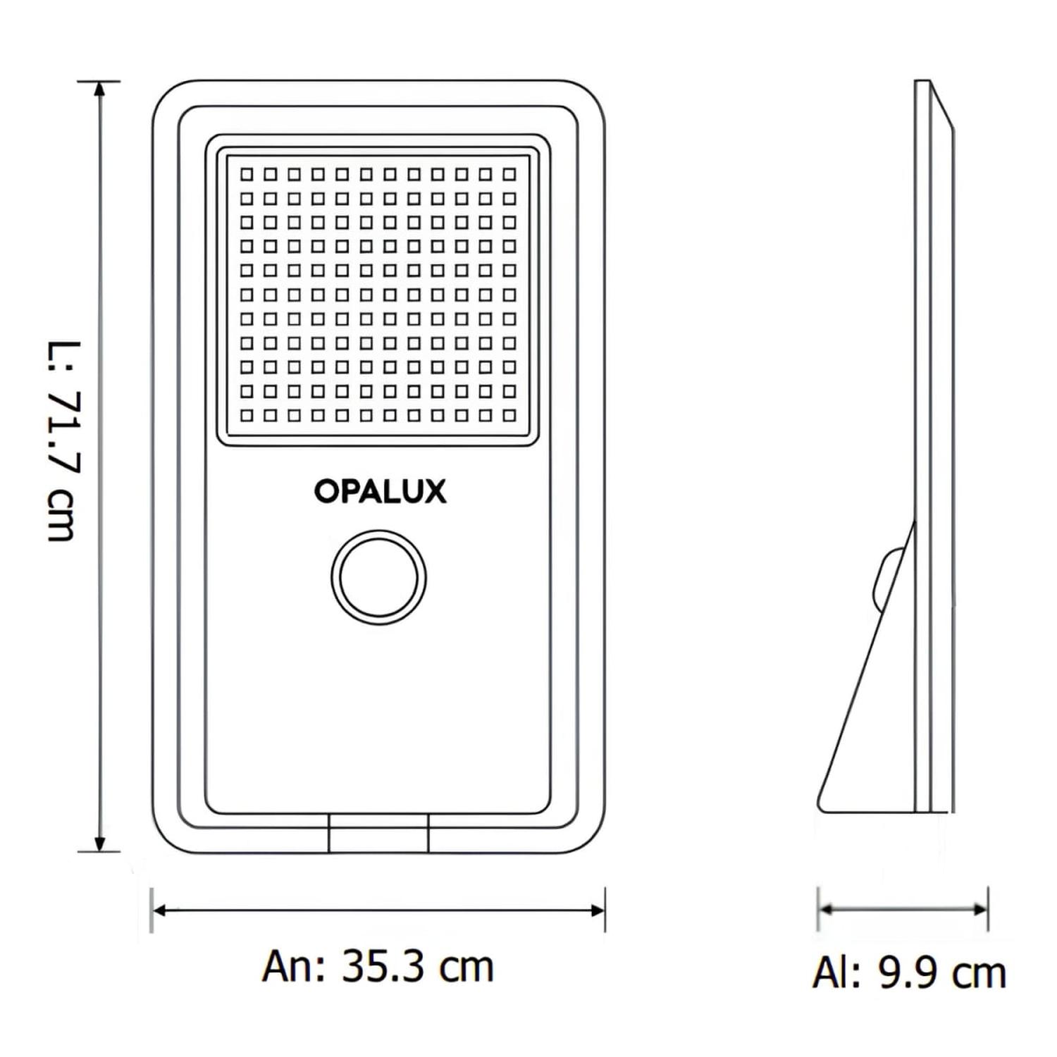 LUMINARIA SOLAR LED PASTORAL CON SENSOR RADAR Y FOTOCELDA 500W TRICOLOR OPALUX - 3