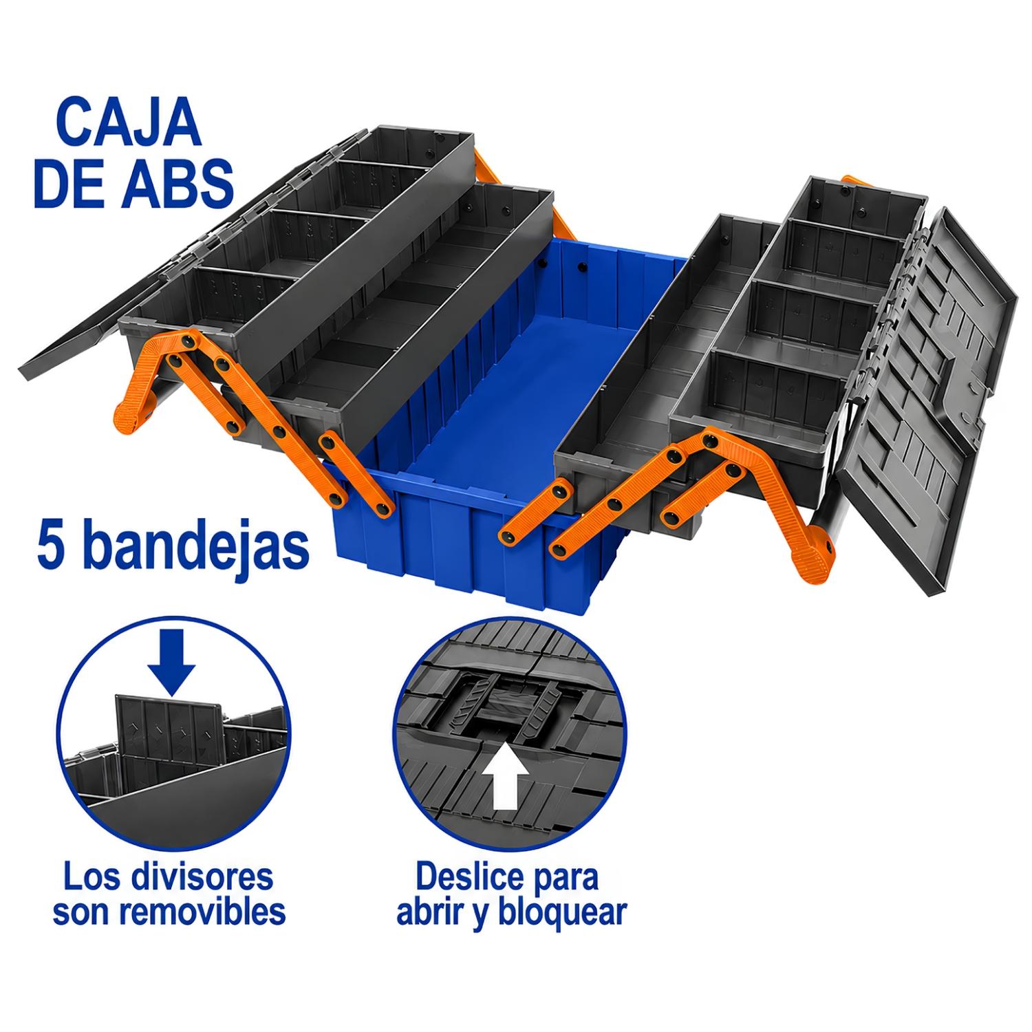 CAJA TIPO ACORDEON DIVISORES 2 NIVELES EXTRAIBLES WADFOW - 3