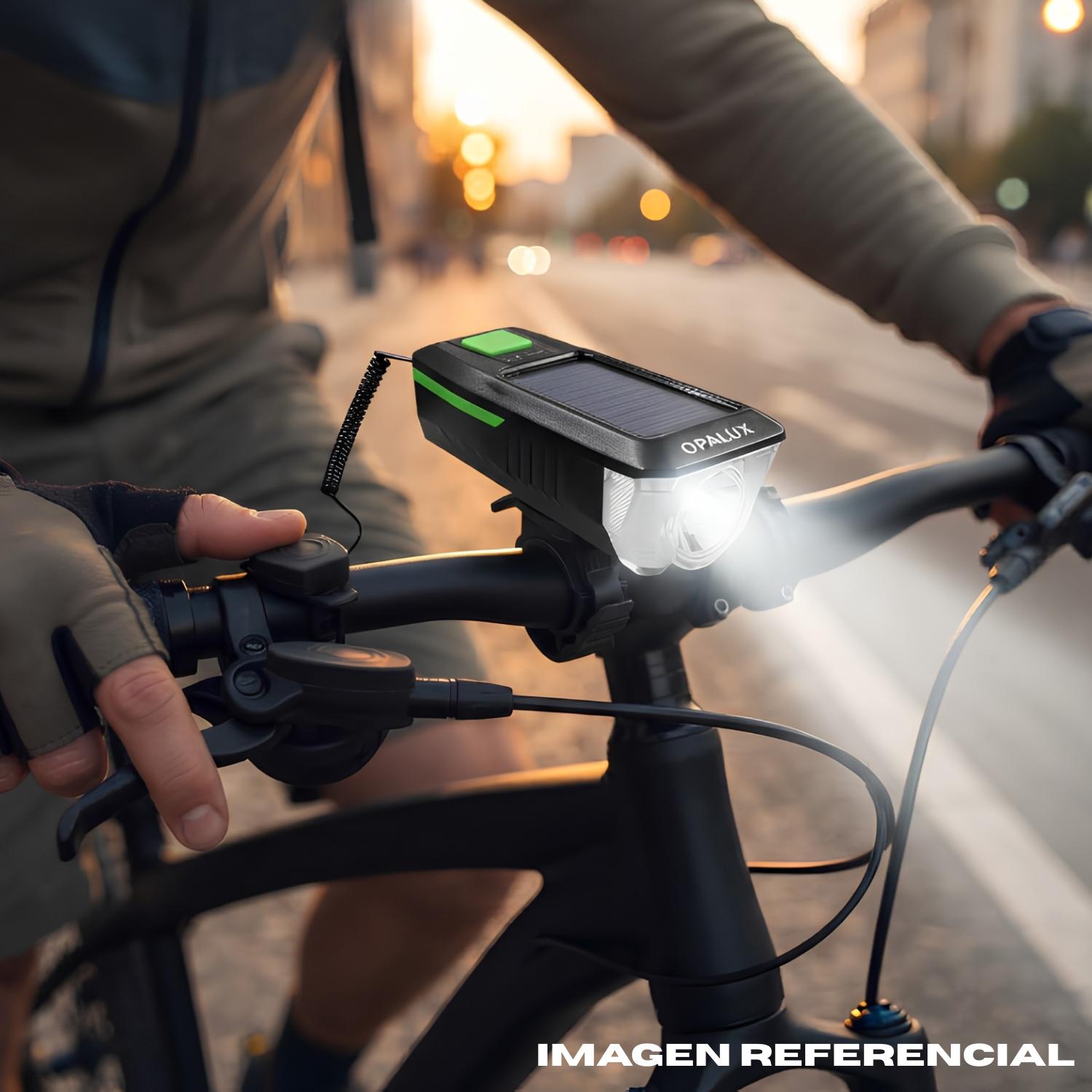 LINTERNA PARA BICICLETA Y LUZ POSTERIOR CON SONIDO OPALUX - 2