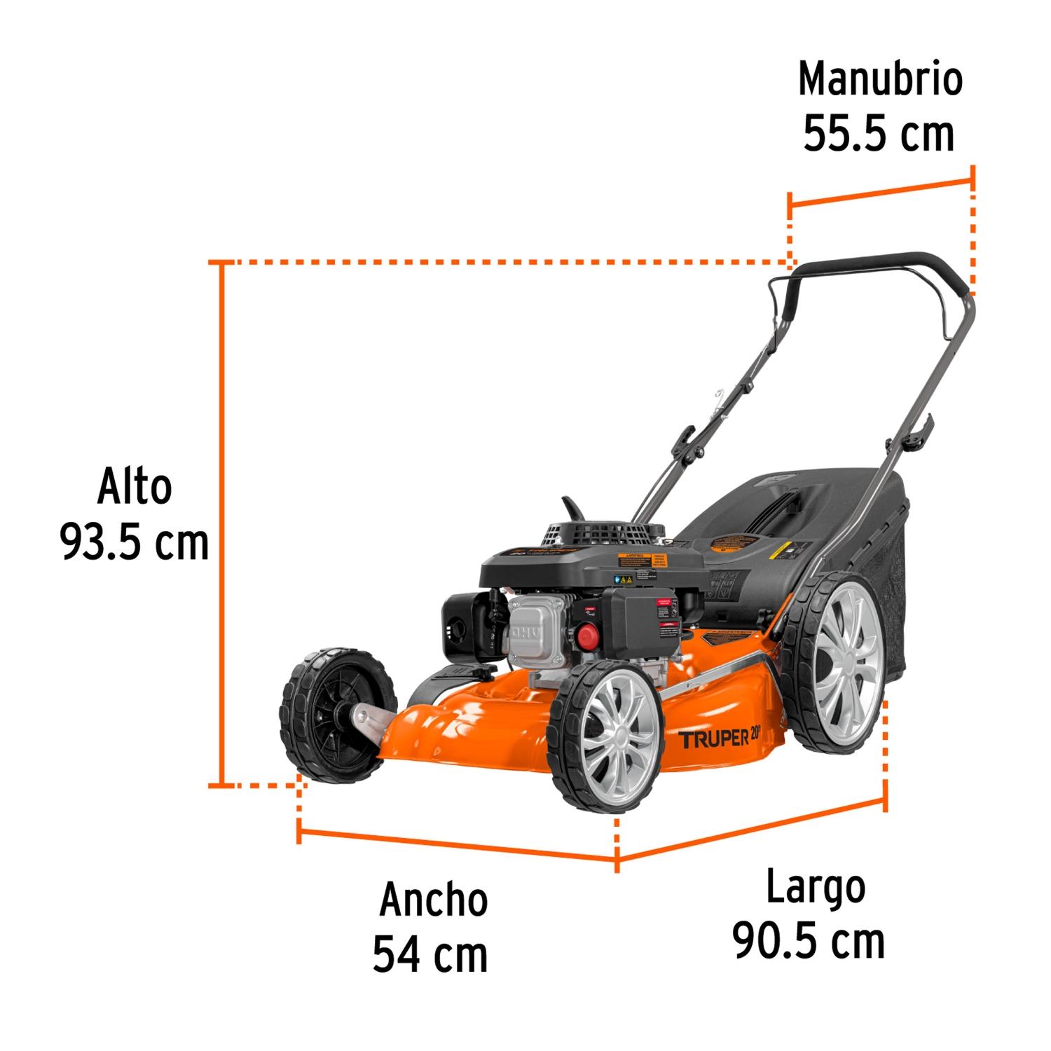 PODADORA CON MOTOR A GASOLINA DE 5 HP 20' DE CORTE TRUPER - 5