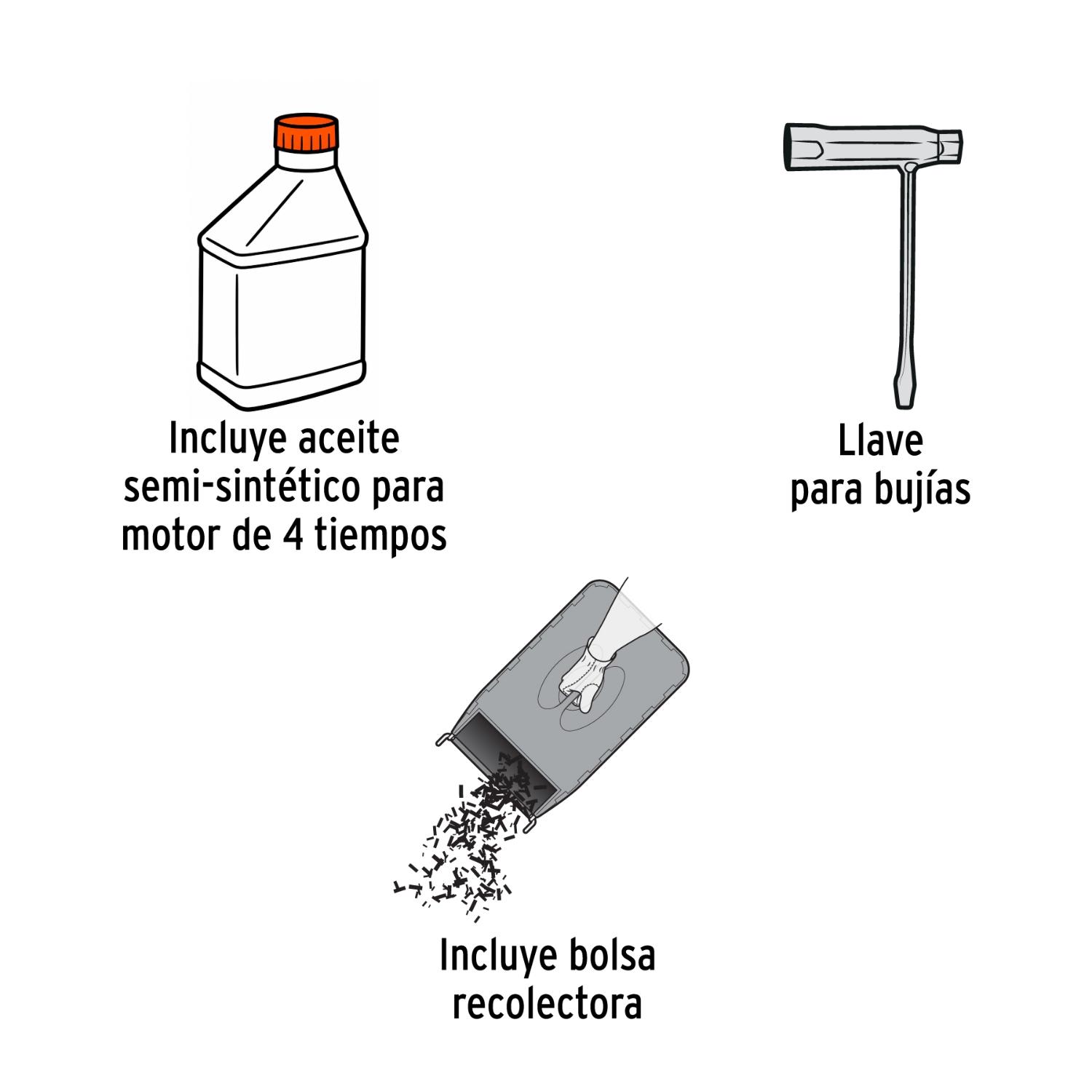 PODADORA CON MOTOR A GASOLINA DE 5 HP 20' DE CORTE TRUPER - 6