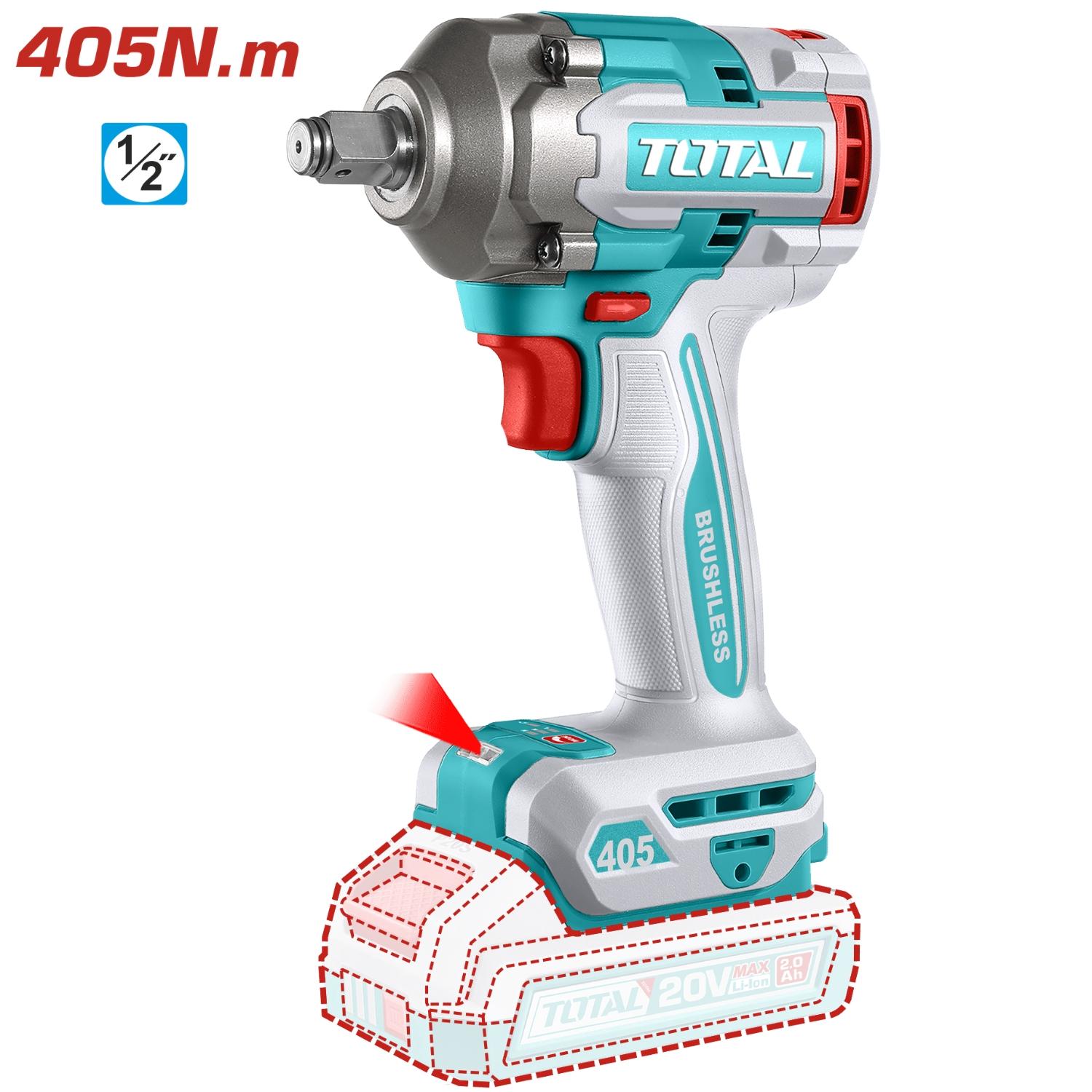 LLAVE DE IMPACTO 405NM + 2 BATERIAS Y CARGADOR TOTAL - 4
