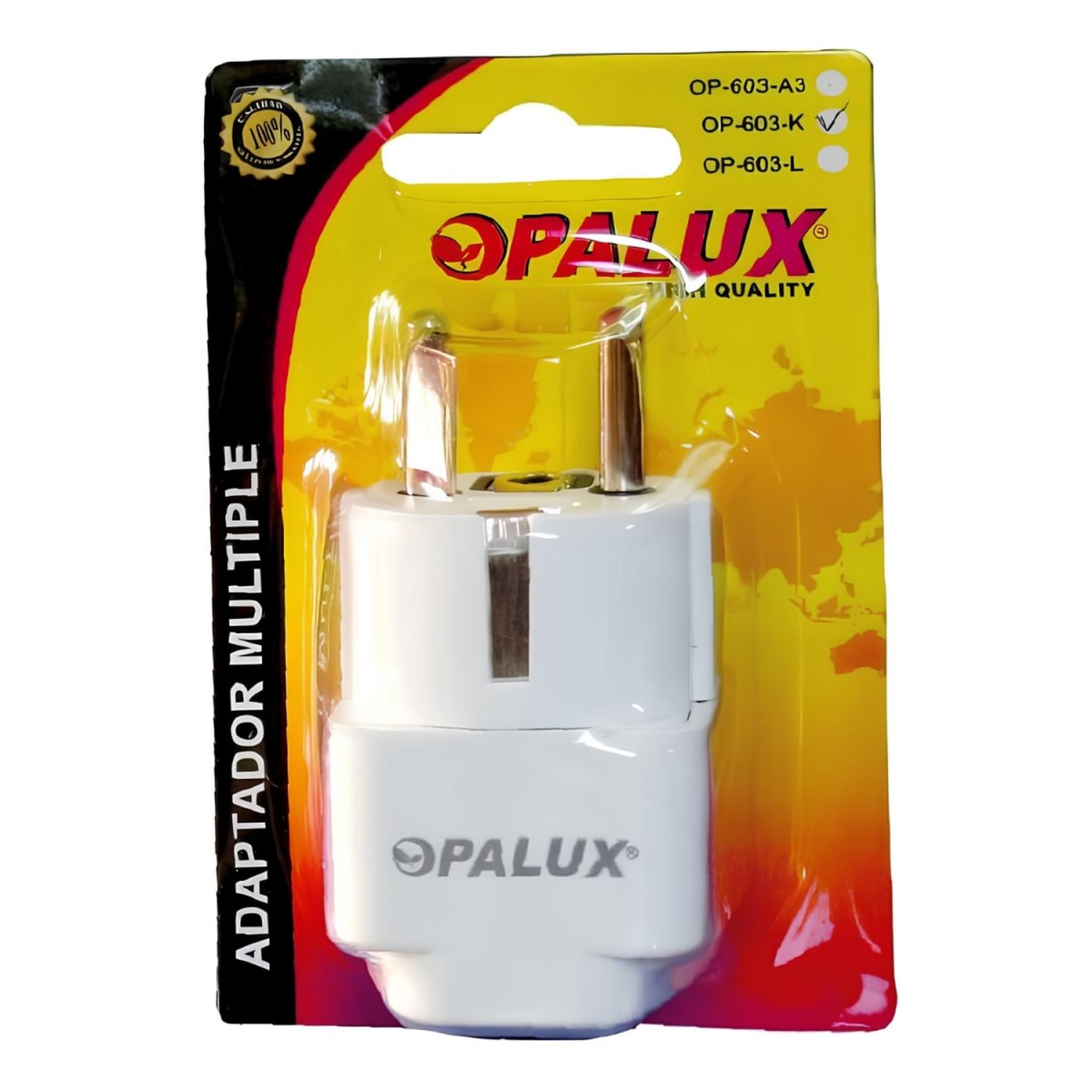 ADAPTADOR ENCHUFE MULTIPLE REDONDO OPALUX - 6