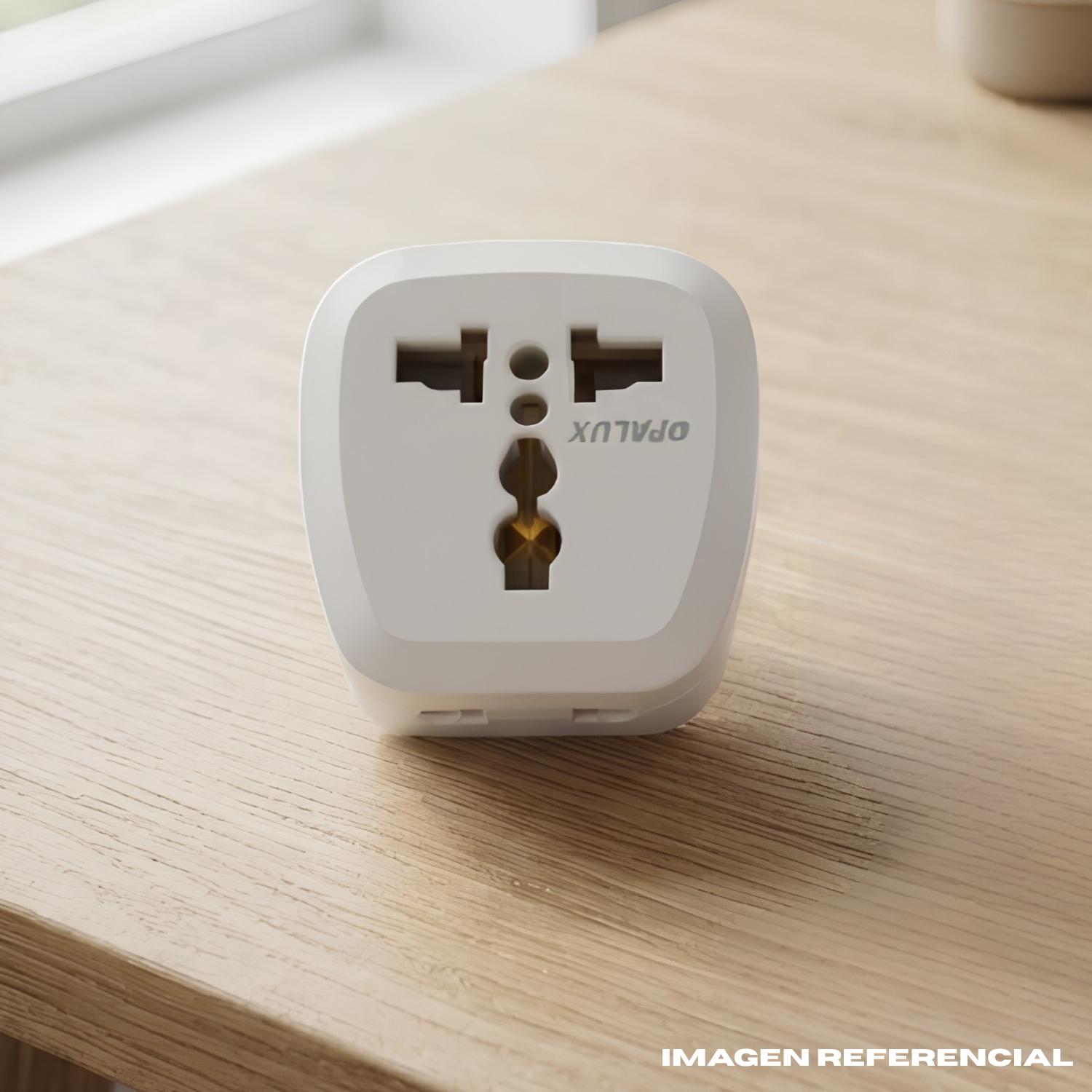 ADAPTADOR UNIVERSAL CON ENCHUFE REDONDO OPALUX - 2