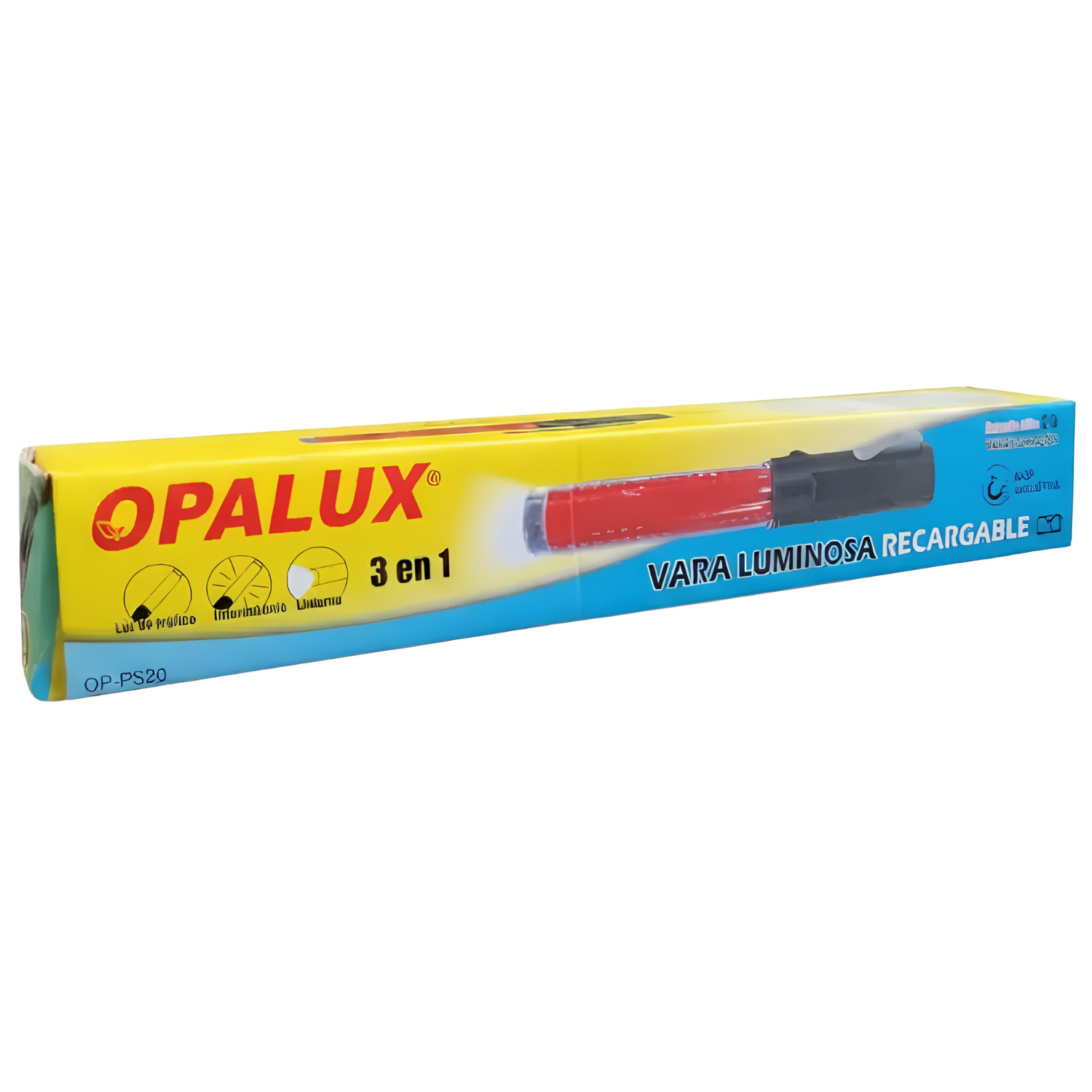 VARA LUMINOSA LED RECARGABLE COLOR ROJO OPALUX - 5