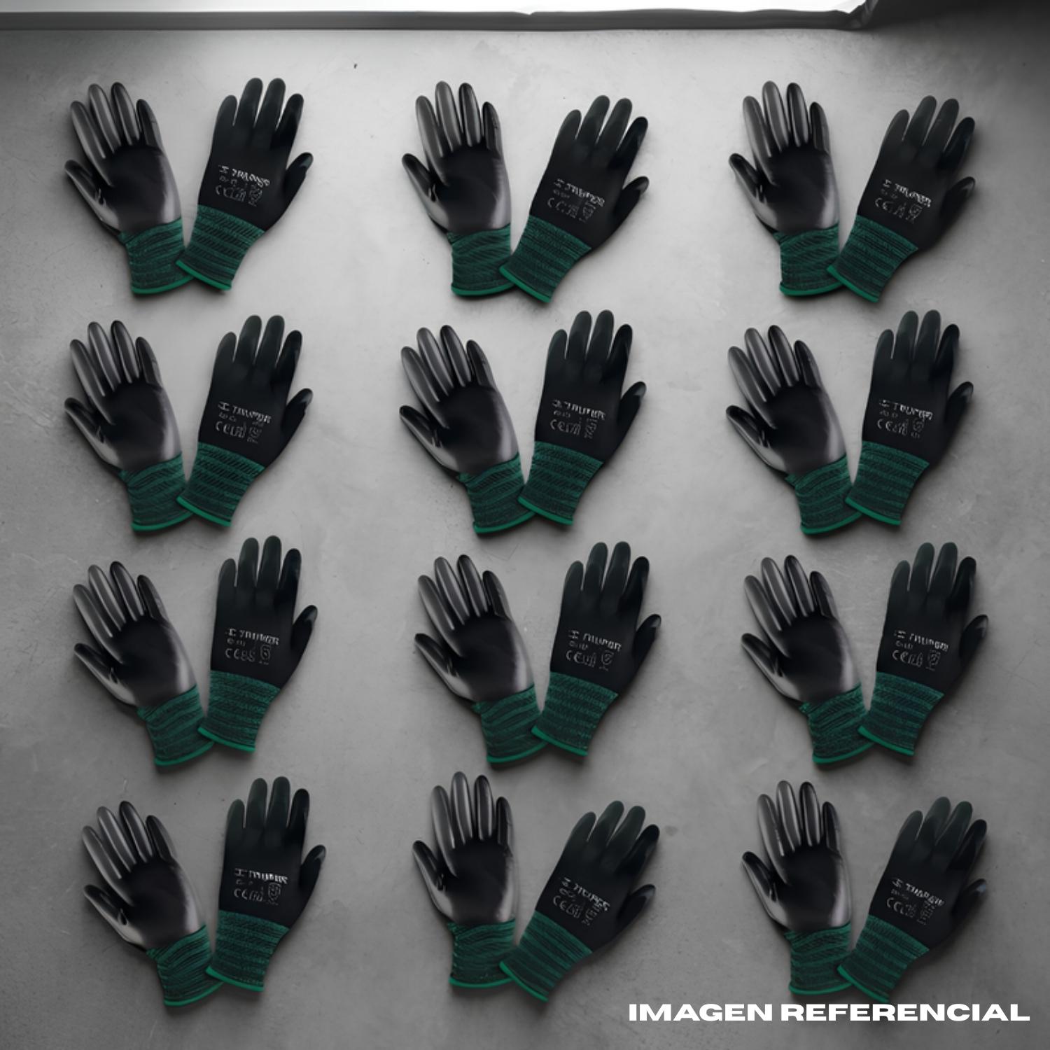 GUANTES DE NYLON DE NITRILO TALLA M 12 UNIDADES TRUPER - 2
