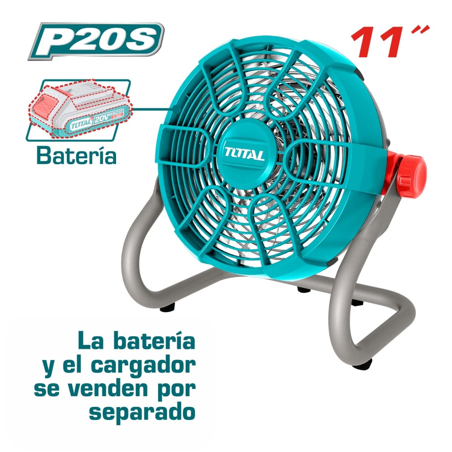 VENTILADOR 11' SISTEMA DUAL (BATERÍA Y CORRIENTE) TOTAL - 4