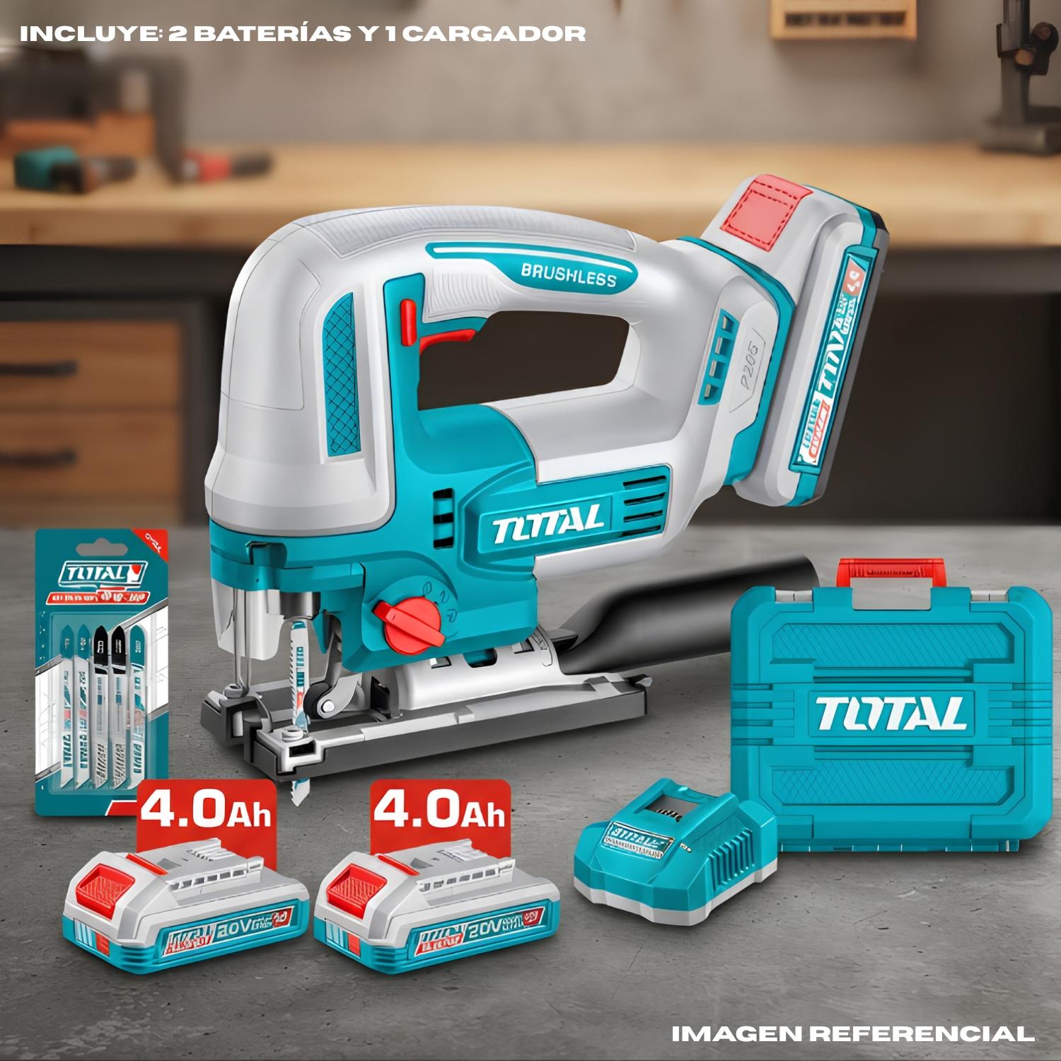 CALADORA 20V BRUSHLESS + 2 BAT 4AH + CARGADOR TOTAL - 2