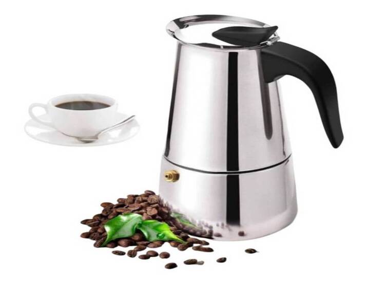 CAFETERA ITALIANA EXPRESSO 6 TAZAS EN ACERO INOXIDABLE - 1