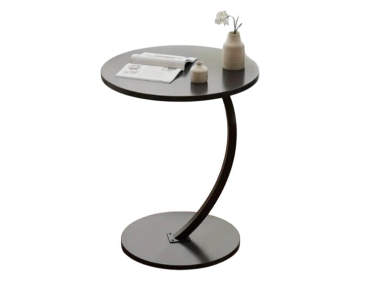 MESA DE CENTRO REDONDA - MESA PARA SALA TRABAJO ESCRITORIO NEGRO - 1