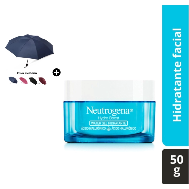 CREMA HIDRATANTE FACIAL GEL NEUTROGENA CON ÁCIDO HIALURÓNICO 50G+PARAGUAS PLEGABLE COLOR ALEATORIO - 1