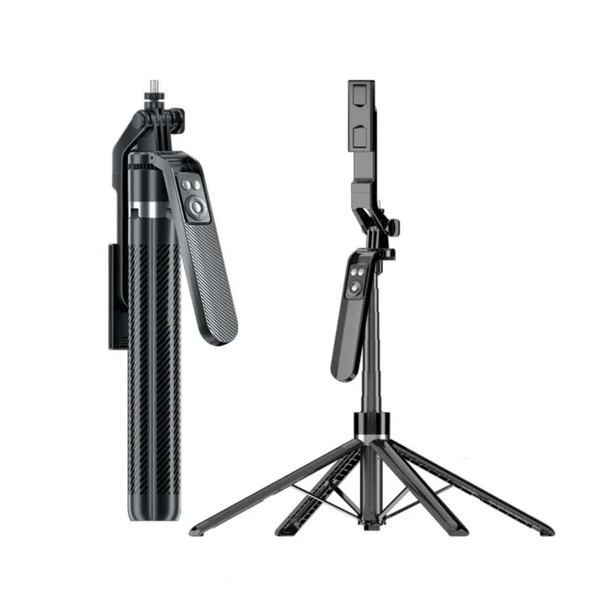 TRÍPODE PALO SELFIE STICK 360° BLUETOOTH QUADRUPOD NEGRO 1. 8 MT - 1