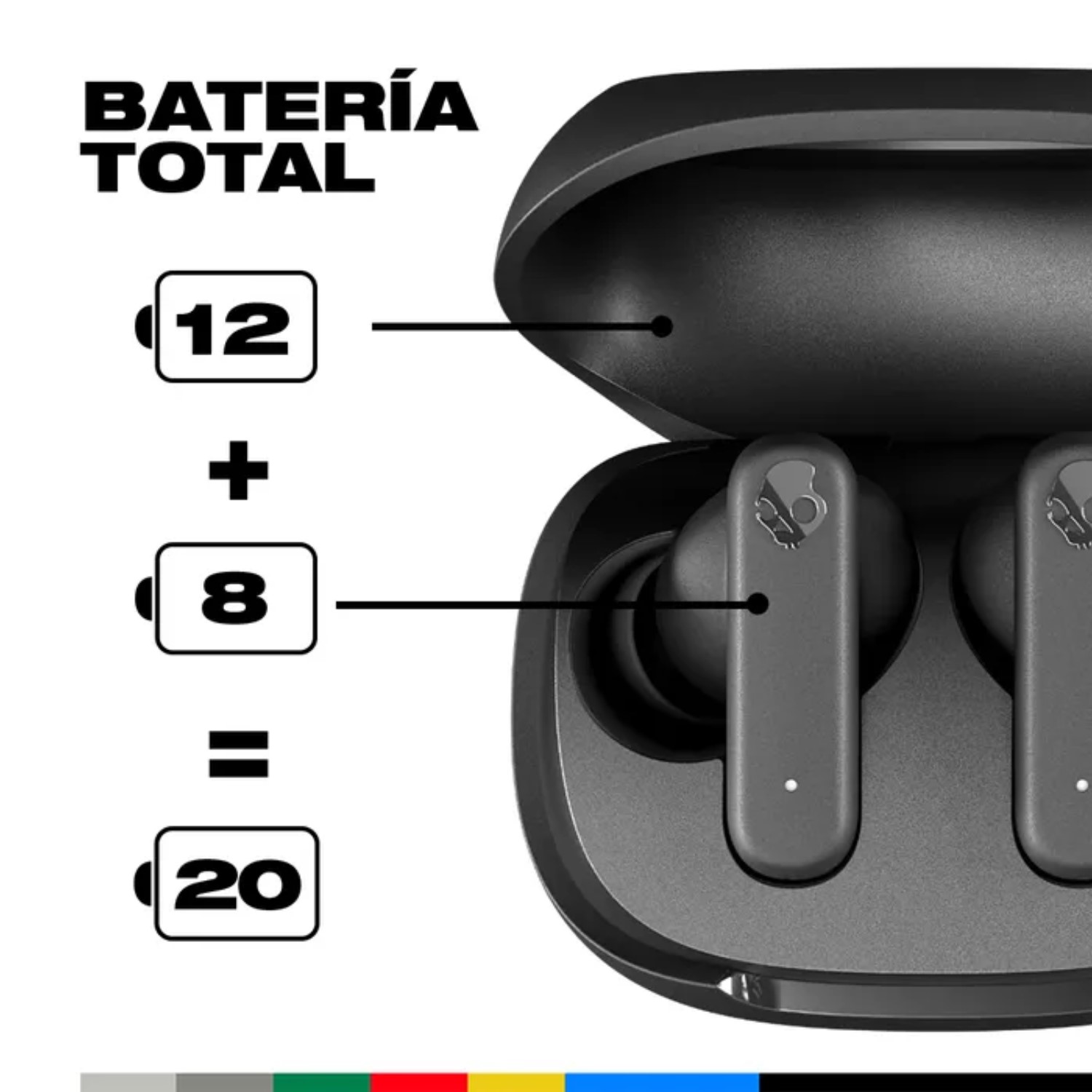 AUDÍFONOS SKULLCANDY SMOKIN BUDS SUPREME SOUND BLUETOOTH 5. 2 BLACK - 4