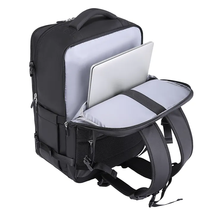 MOCHILA CABINERA PARA VIAJE COMPARTIMIENTO LAPTOP NEGRO - 4