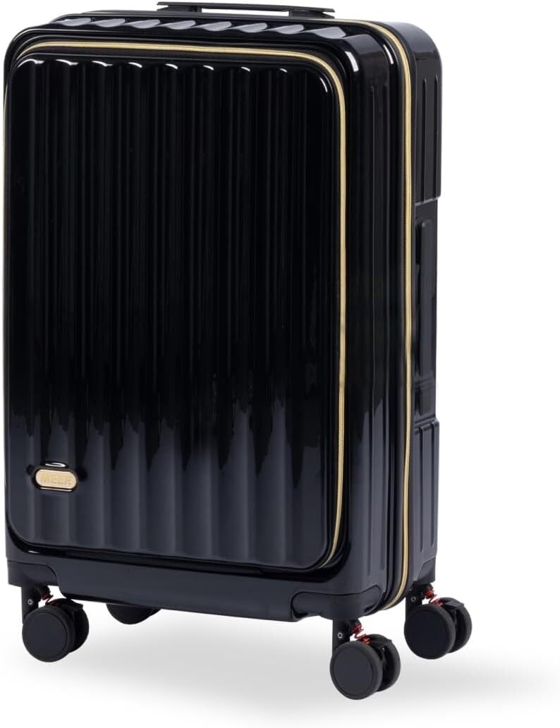 MALETA DE VIAJE CARRY-ON DE MANO CABINERA COMPARTIMIENTO LAPTOP USB APERTURA FRONTAL - NEGRO - 1