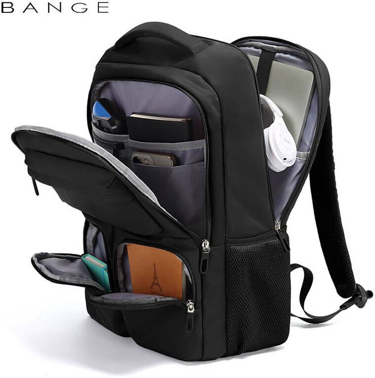 MOCHILA URBANA VIAJERA CABINERA COMPARTIMIENTO LAPTOP NEGRO - 4