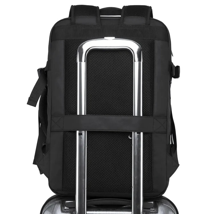 MOCHILA EXPANDIBLE VIAJERA CABINERA COMPARTIMIENTO LAPTOP NEGRO - 7