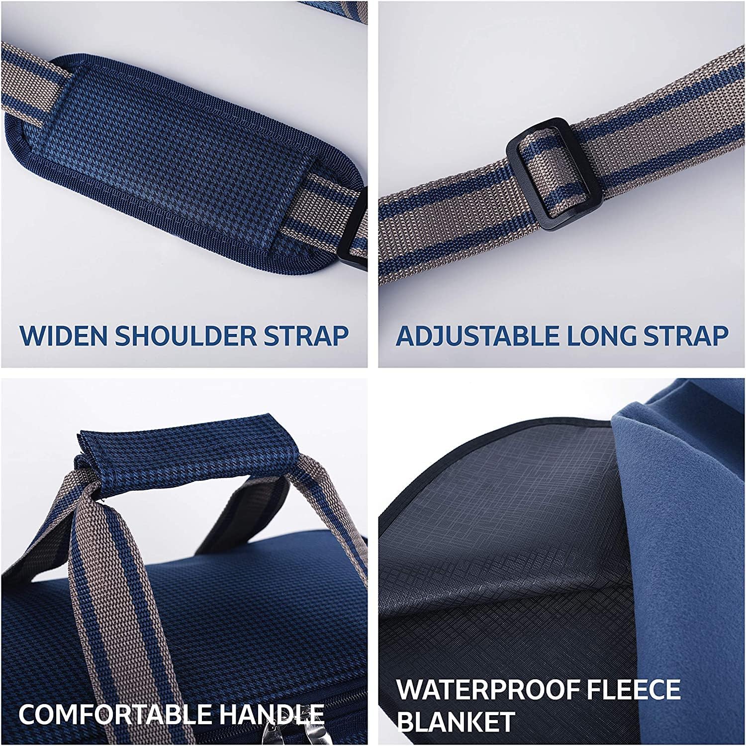 MOCHILA PARA PICNIC TERMICA PARA 4 PERSONAS CON PLATOS, CUBIERTOS, COPAS Y MANTA - 7