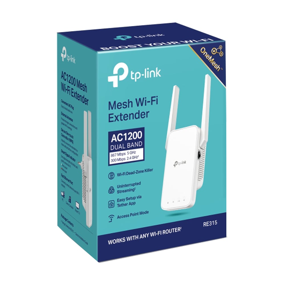 EXTENSOR TP-LINK RE315 MESH DOBLE BANDA 5 GHZ 2,4 GHZ AC1200 - 1
