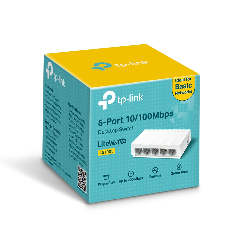 SWITCH TP-LINK LS1005 5 PUERTOS 10/100 MBPS - 1