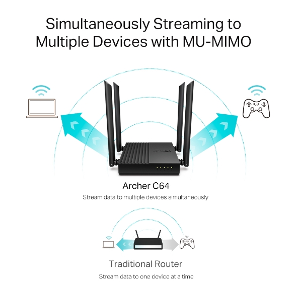 ROUTER TP-LINK ARCHER C64 AC1200 MU-MIMO - 4