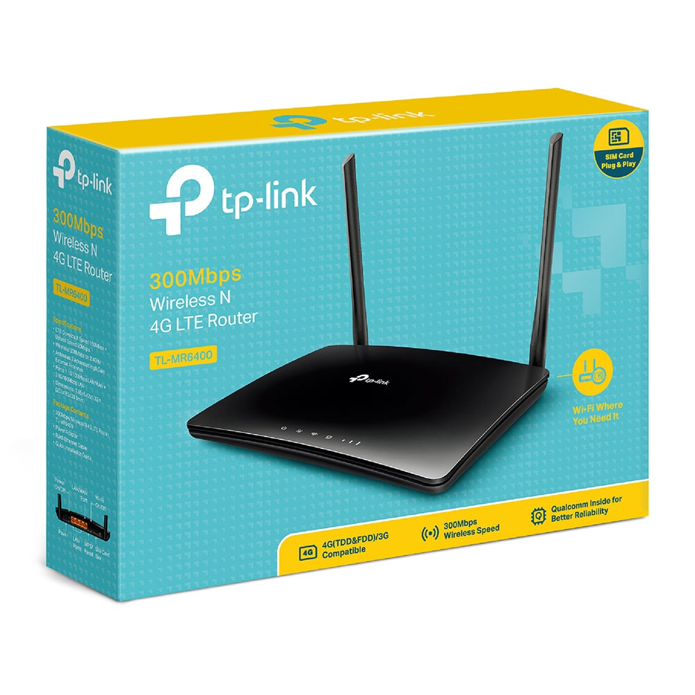ROUTER TP-LINK TL-MR6400 4G LTE 300 MBPS - 1