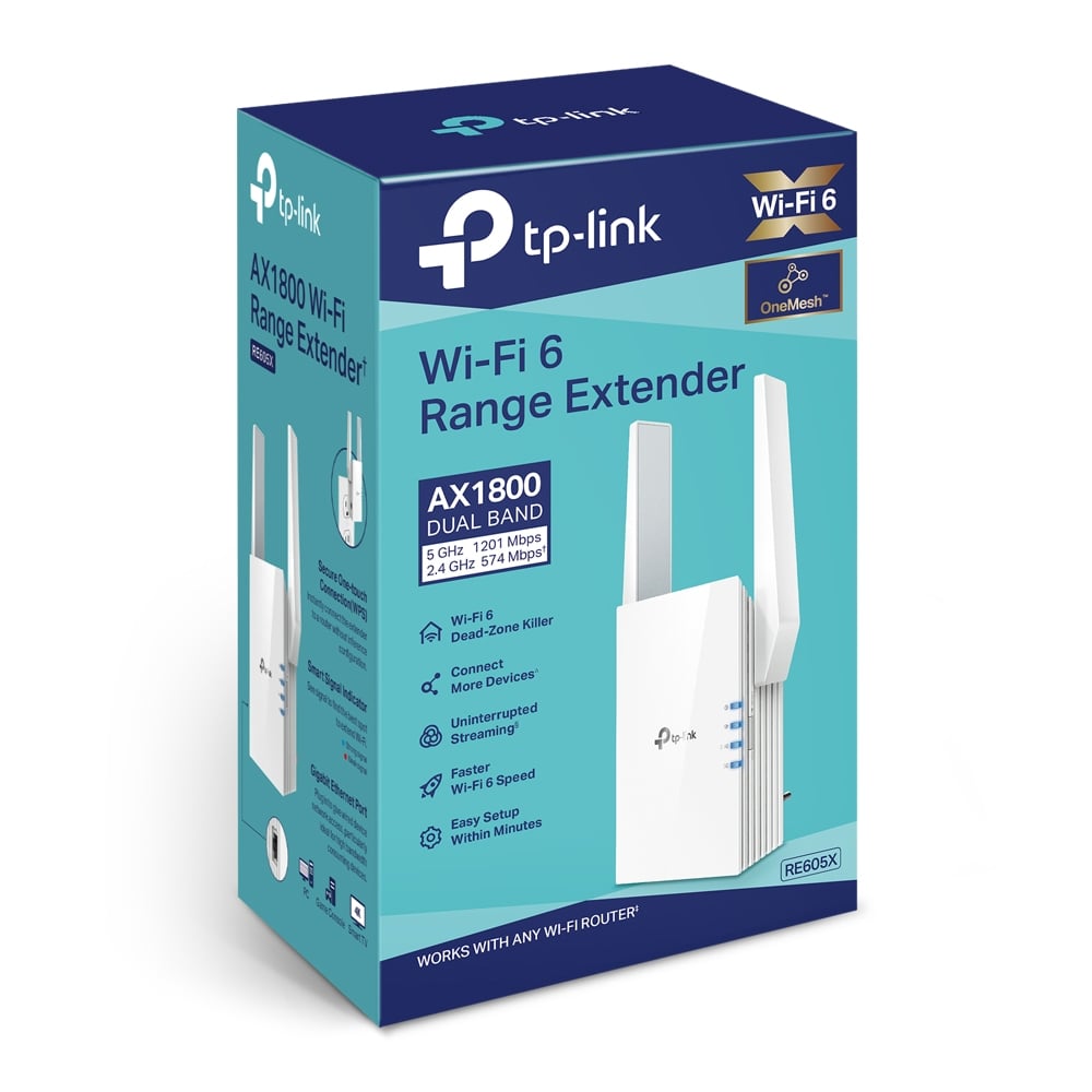 REPETIDOR TP-LINK RE605X AX1800 WIFI 6 DOBLE BANDA - 1
