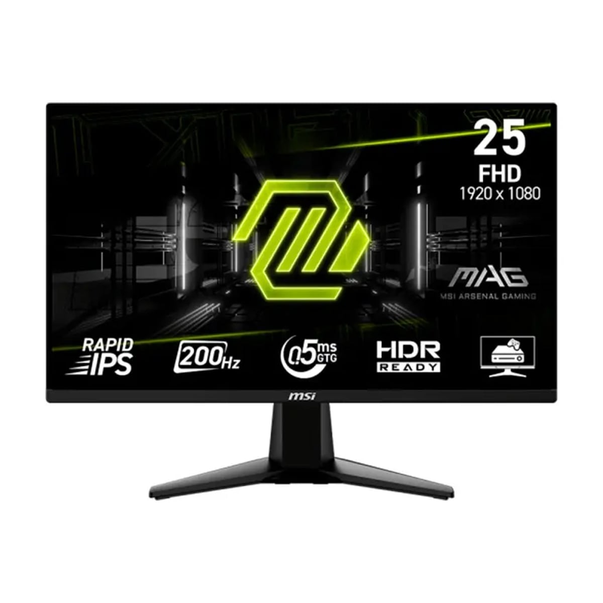 MONITOR MSI MAG 255F E20 25 PULGADAS RAPID IPS FULL HD 200HZ 0.5MS GAMING NEGRO - 1