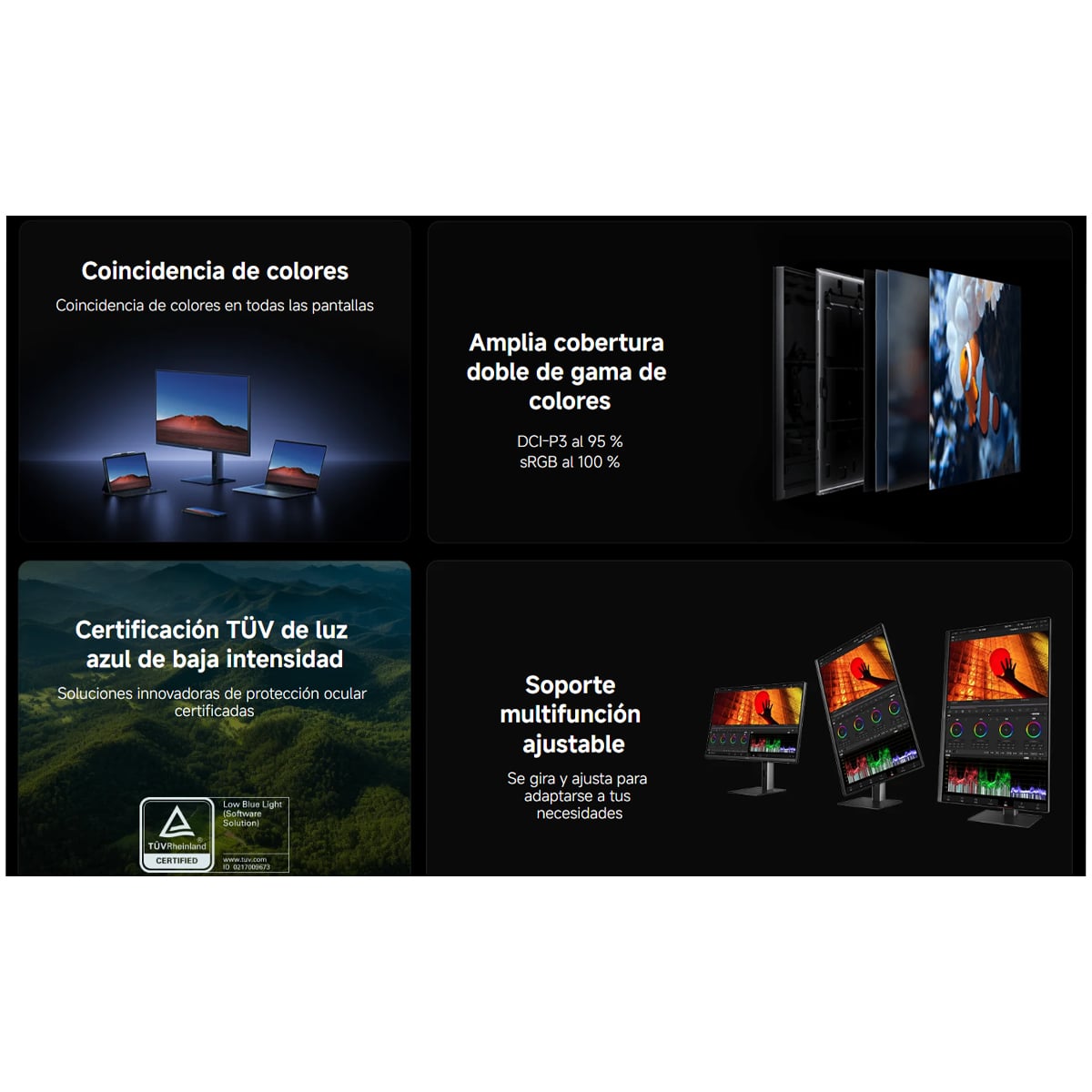 MONITOR XIAOMI A27UI 27 PULGADAS 4K UHD IPS USB-C 90W HDR NEGRO - 3